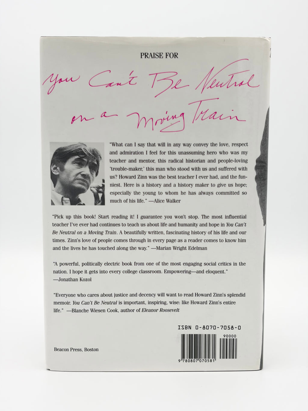 You Can't Be Neutral on a Moving Train - A Personal History of Our Times by Howard Zinn