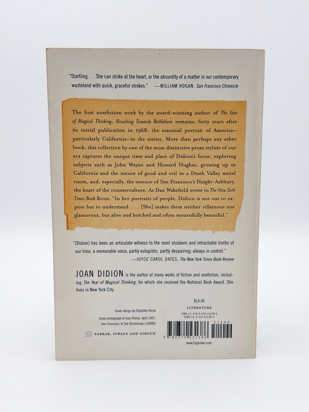 Slouching Towards Bethlehem by Joan Didion