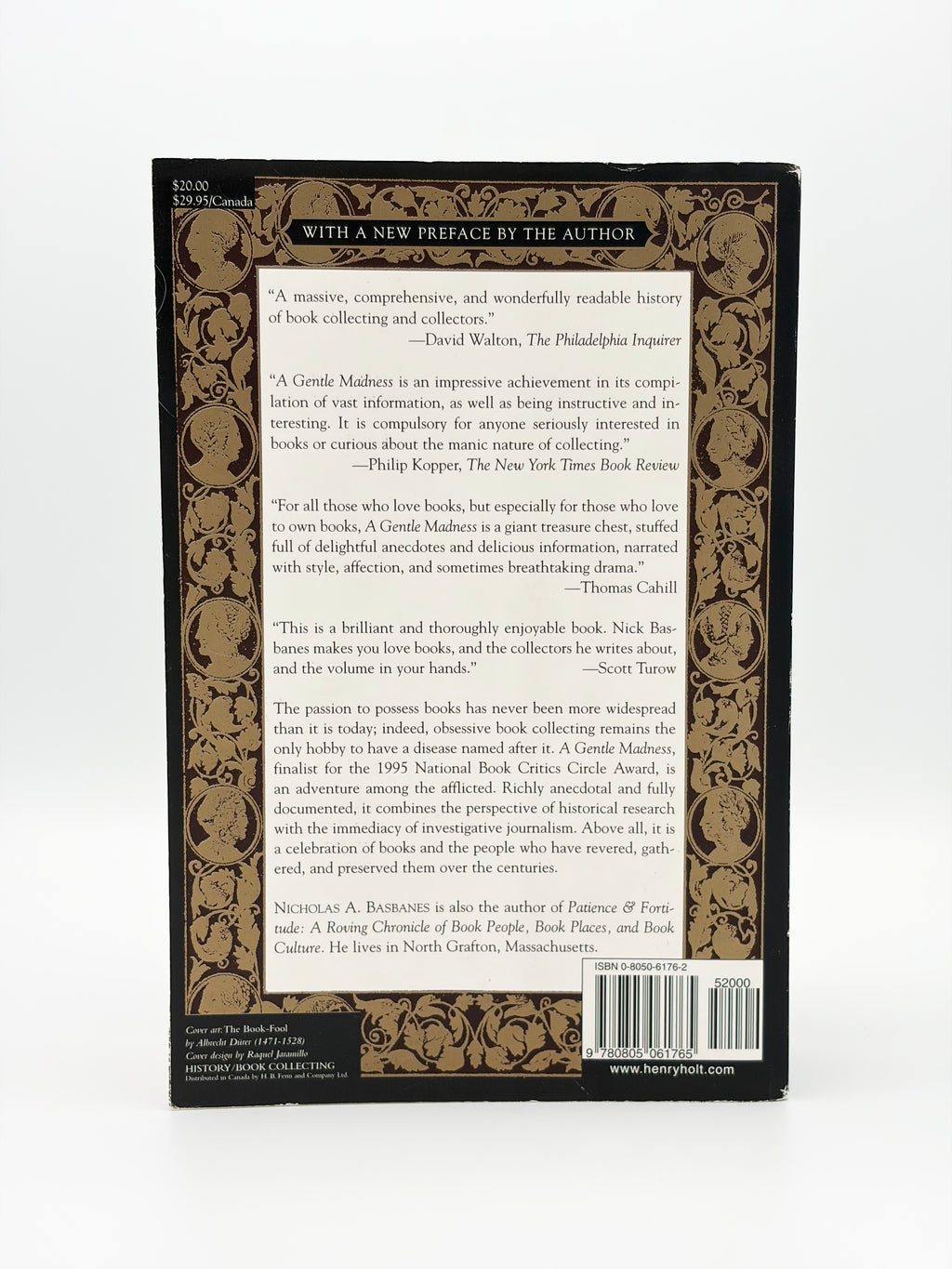 A Gentle Madness - Bibliophiles, Bibliomanes, and the Eternal Passion for Books by Nicholas A. Basbanes