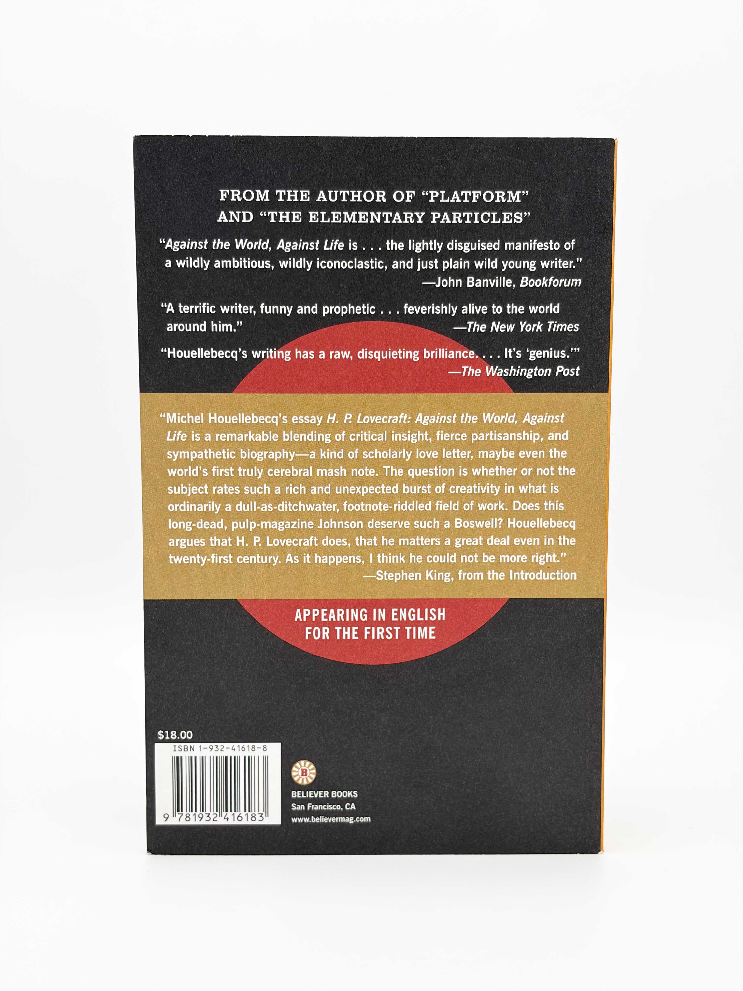 H.P. Lovecraft: Against the World, Against Life by Michel Houellebecq