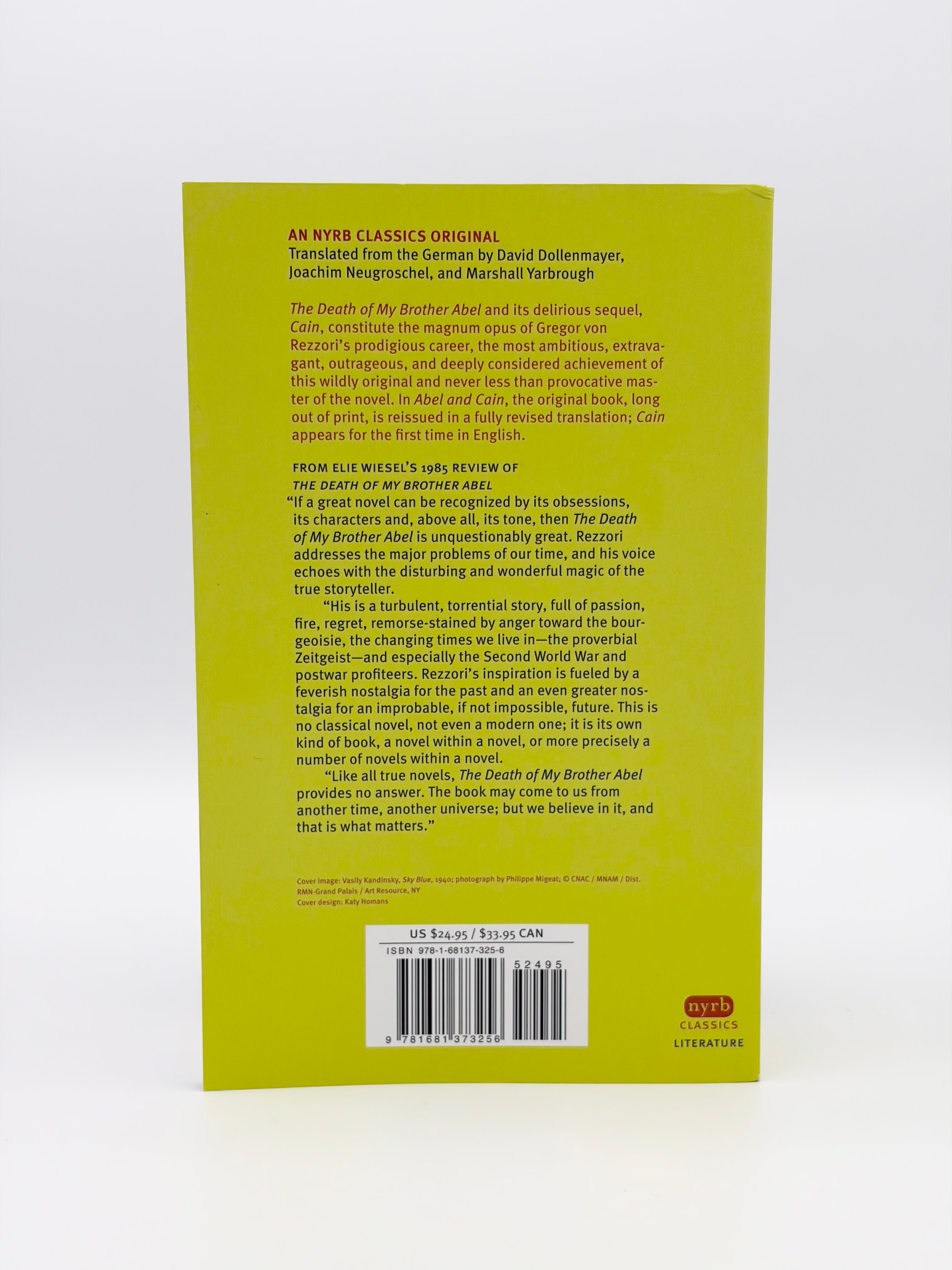 Abel and Cain by Gregor Von Rezzori - NYRB Classics