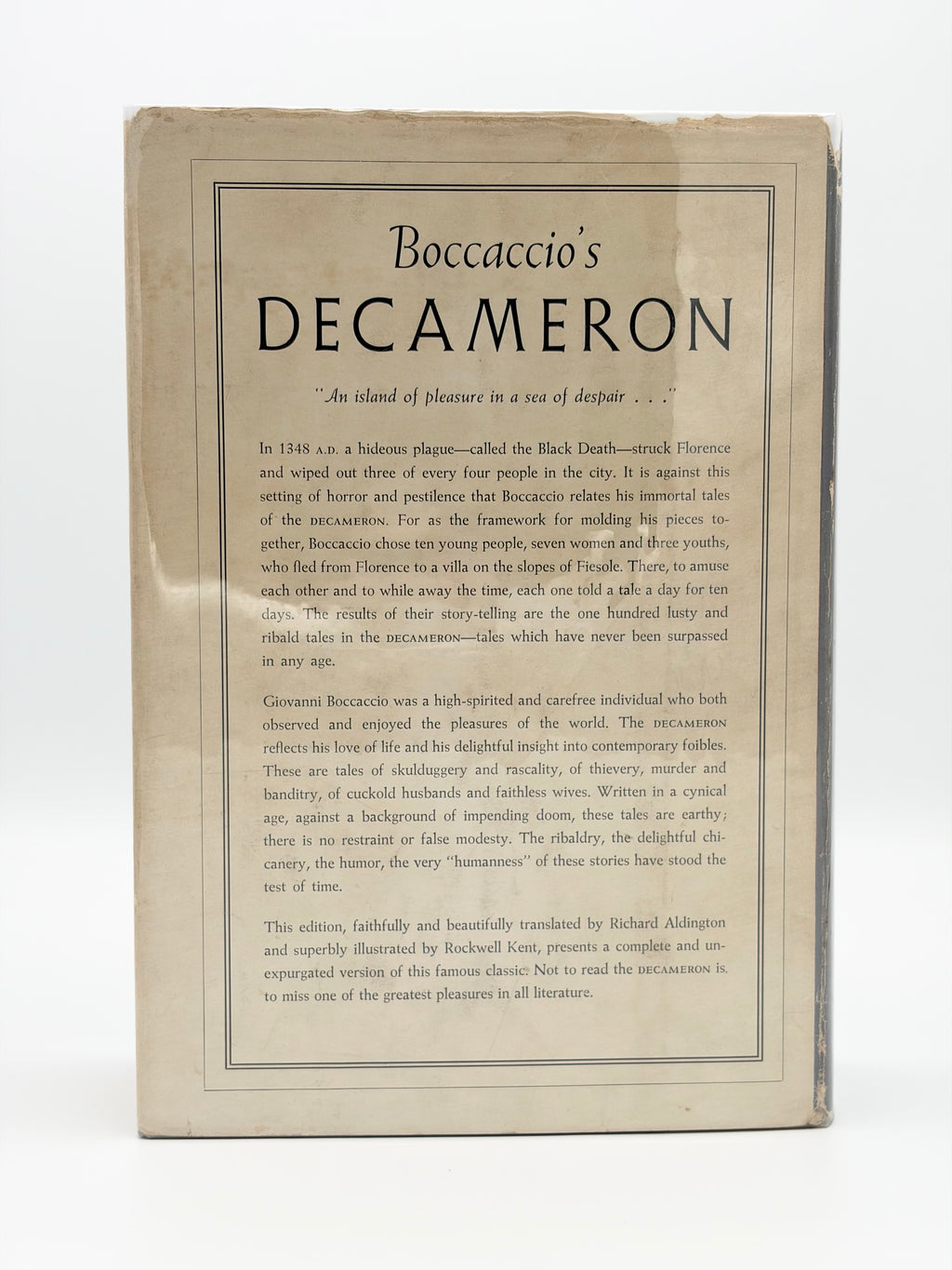 The Decameron by Giovanni Boccaccio and illustrated by Rockwell Kent