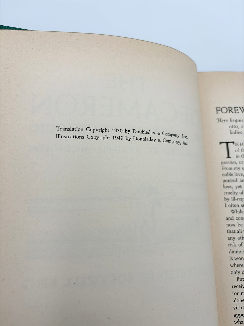 The Decameron by Giovanni Boccaccio and illustrated by Rockwell Kent
