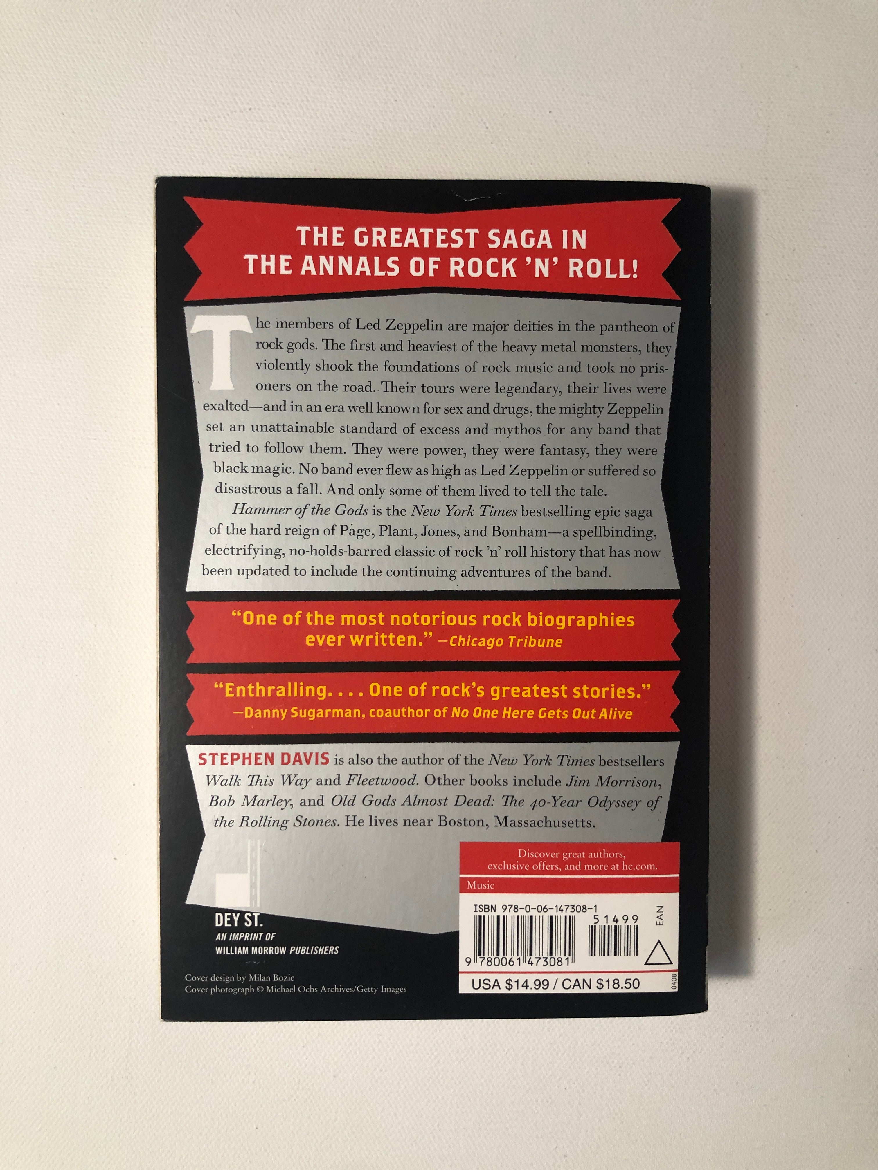 Hammer of the Gods - The Led Zeppelin Saga by Stephen Davis