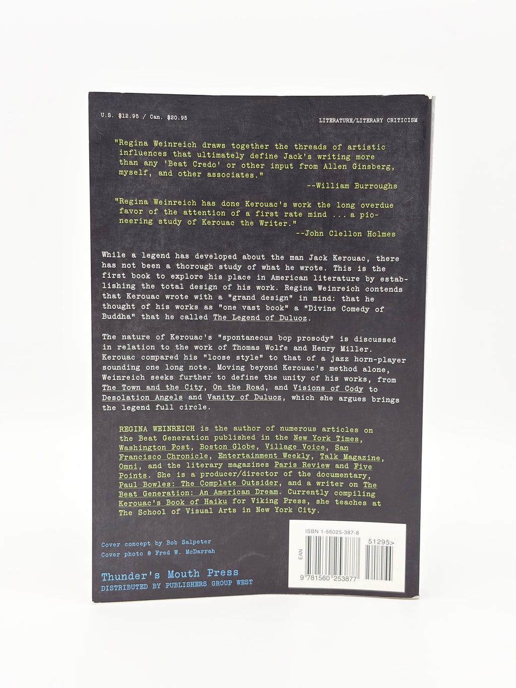 Kerouac's Spontaneous Poetics - A Study of the Fiction by Regina Weinreich