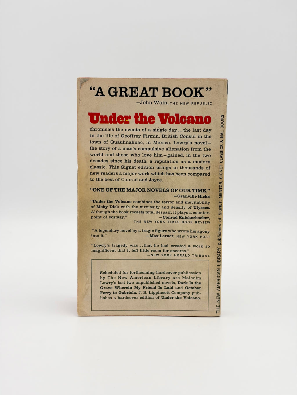 Under the Volcano by Malcolm Lowry