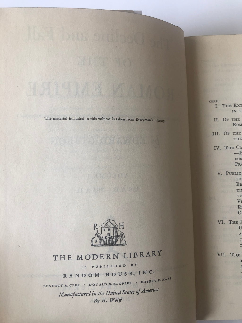 The Decline and Fall of the Roman Empire by Edward Gibbon - Modern Library Giant