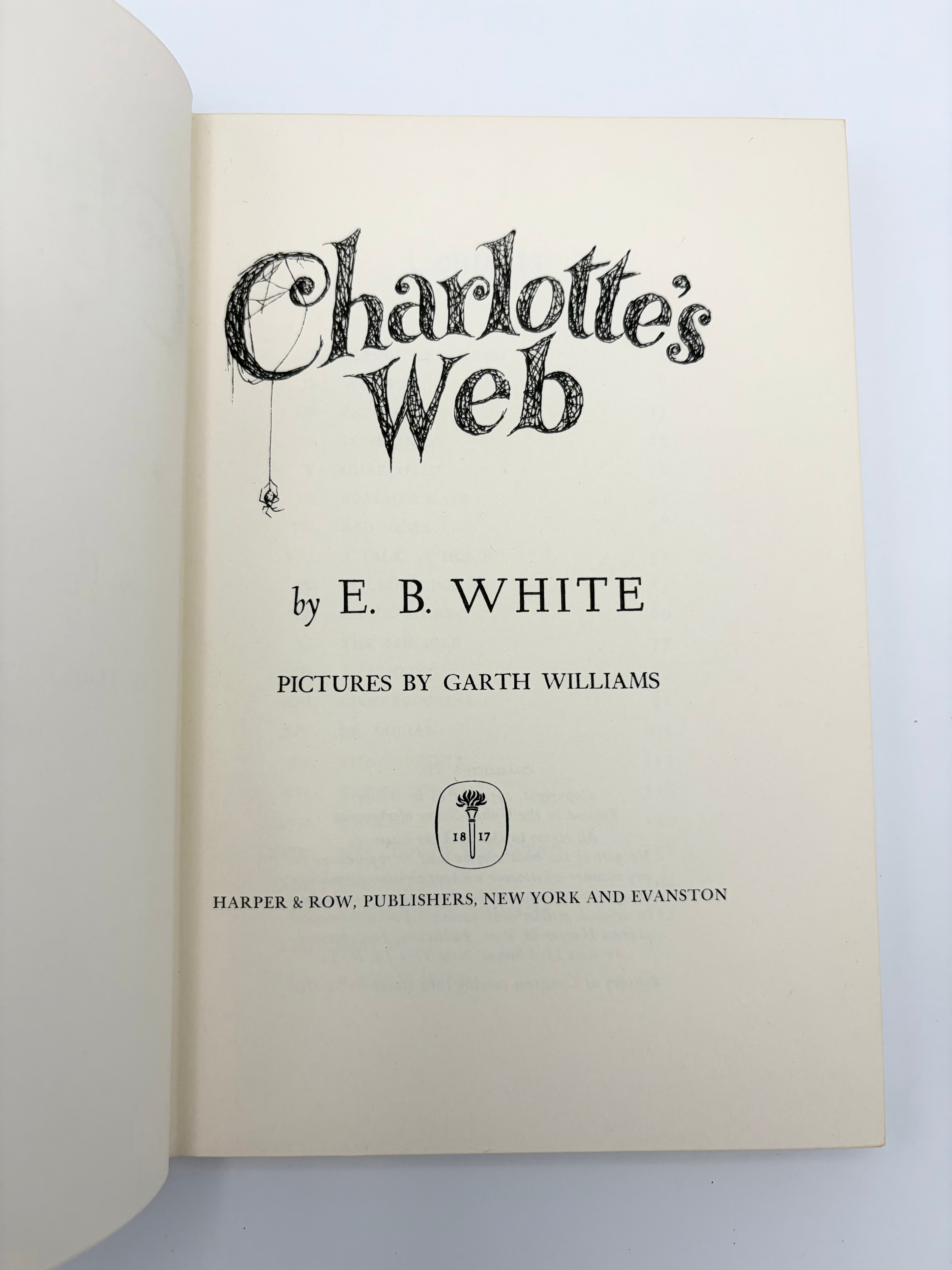 Charlotte's Web by E.B. White with pictures by Garth Williams