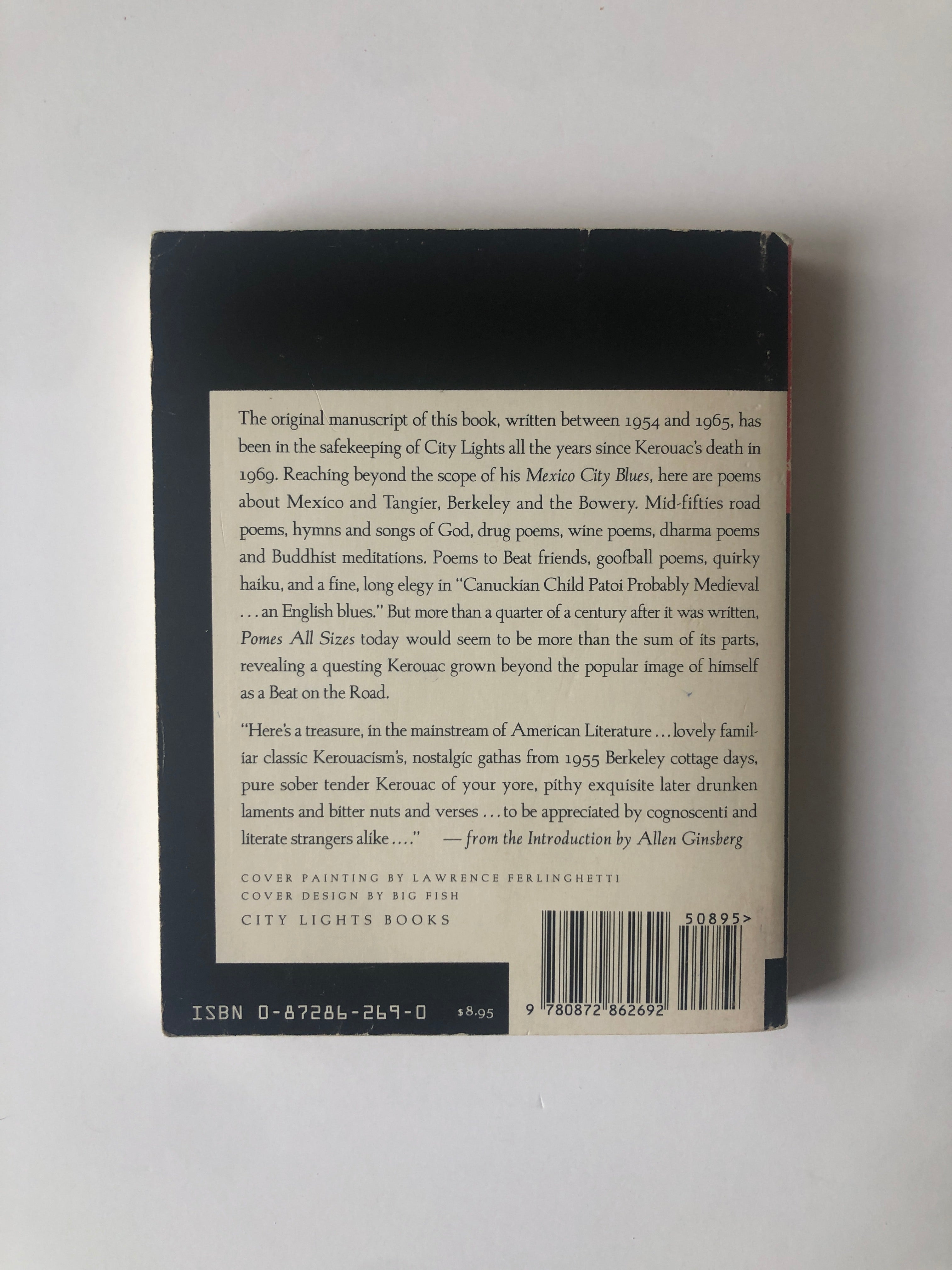 Pomes All Sizes by Jack Kerouac - City Lights Pocket Poet Series