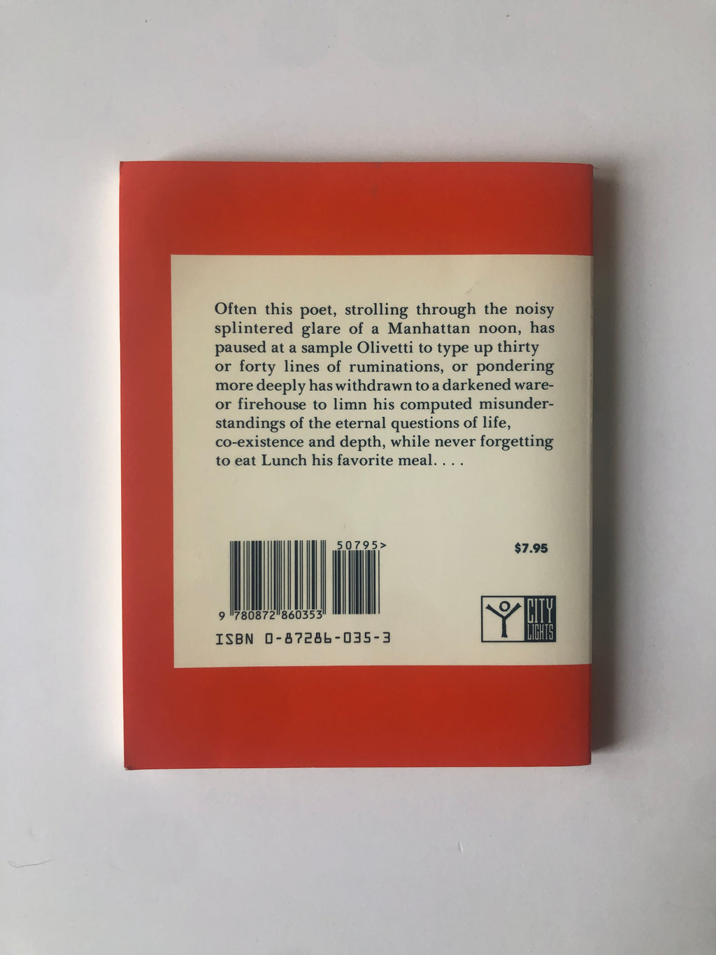 Lunch Poems by Frank O'Hara - City Lights Pocket Poet Series