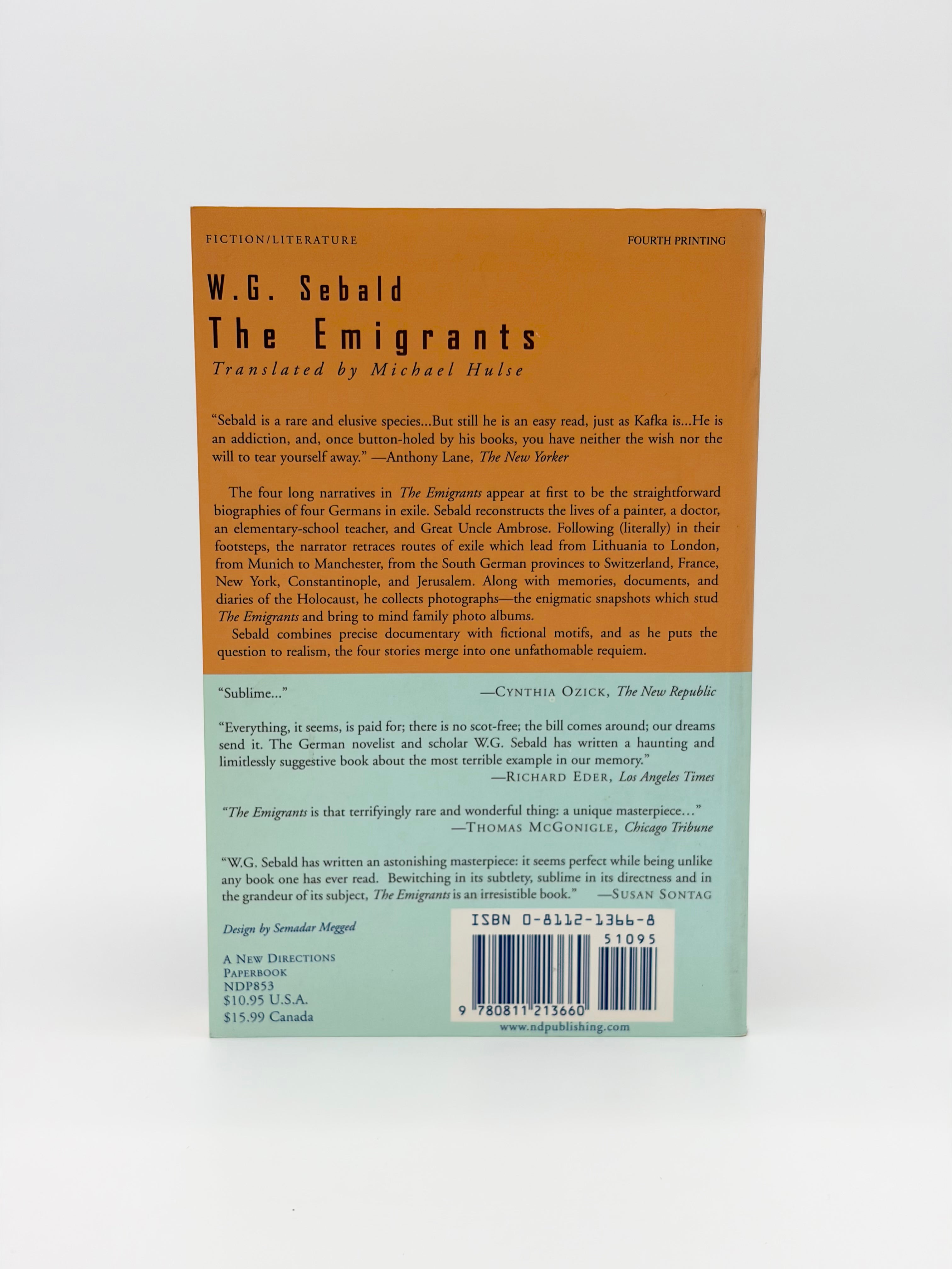 The Emigrants by W.G. Sebald