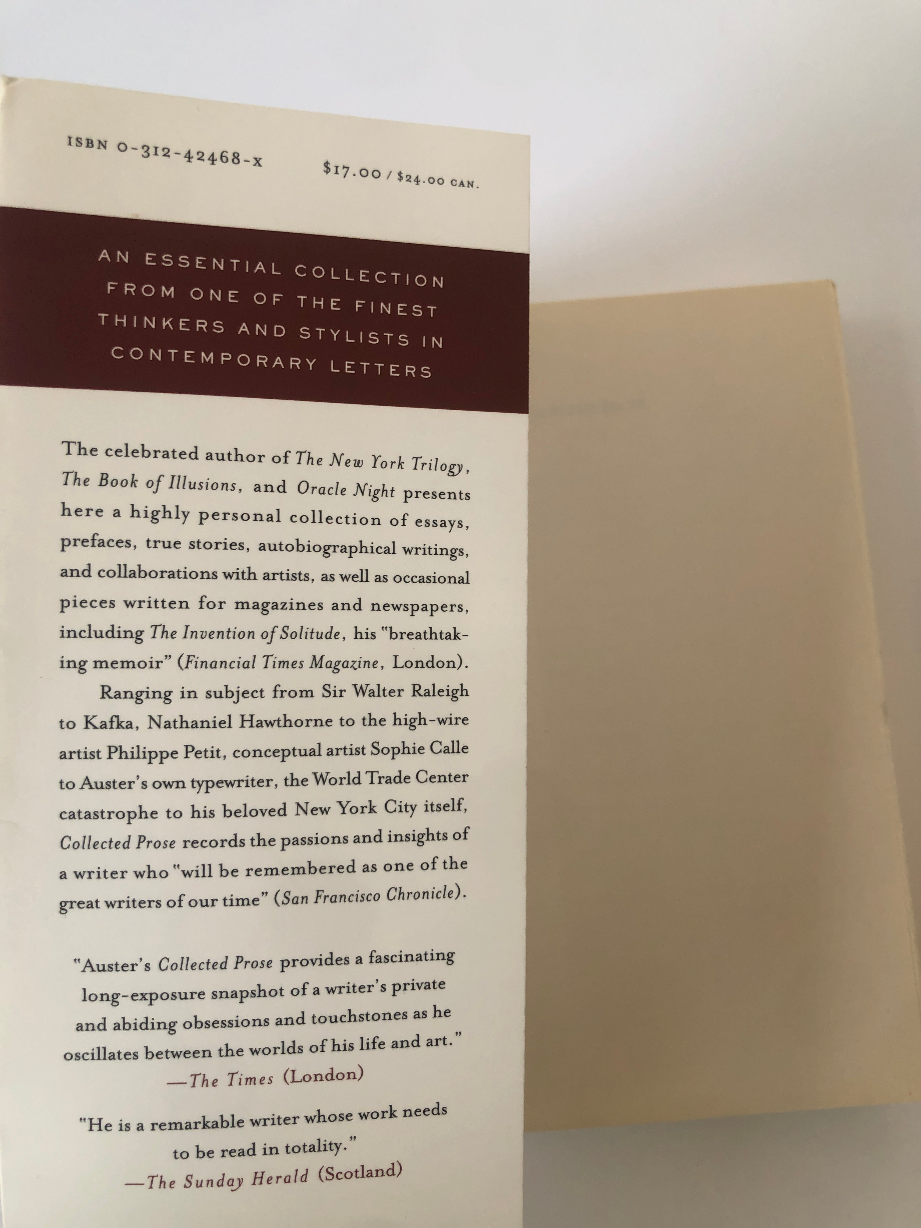 Paul Auster - Collected Prose