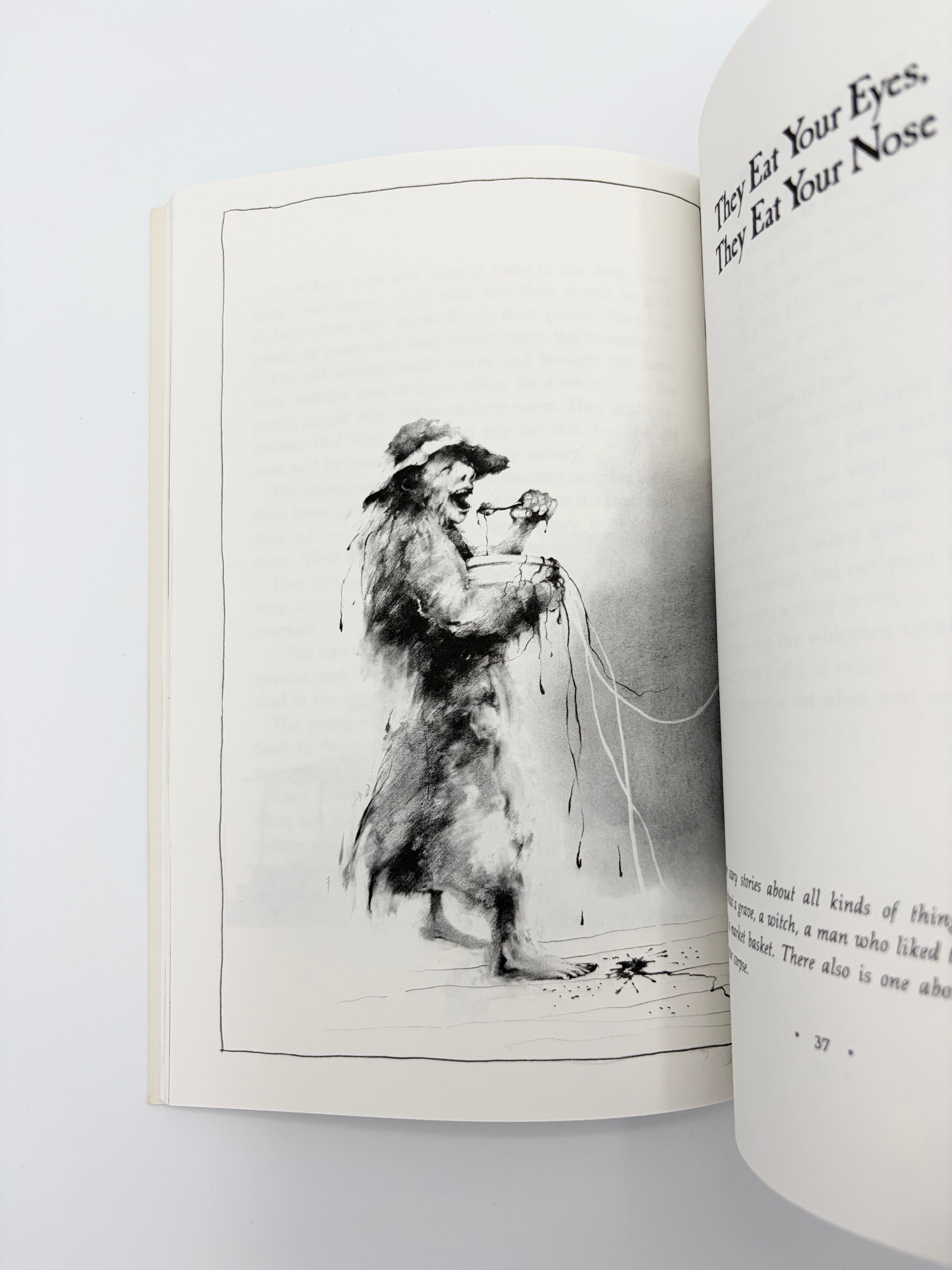 Scary Stories to Tell in the Dark by Alvin Schwartz with nightmare fuel by Stephen Gammell