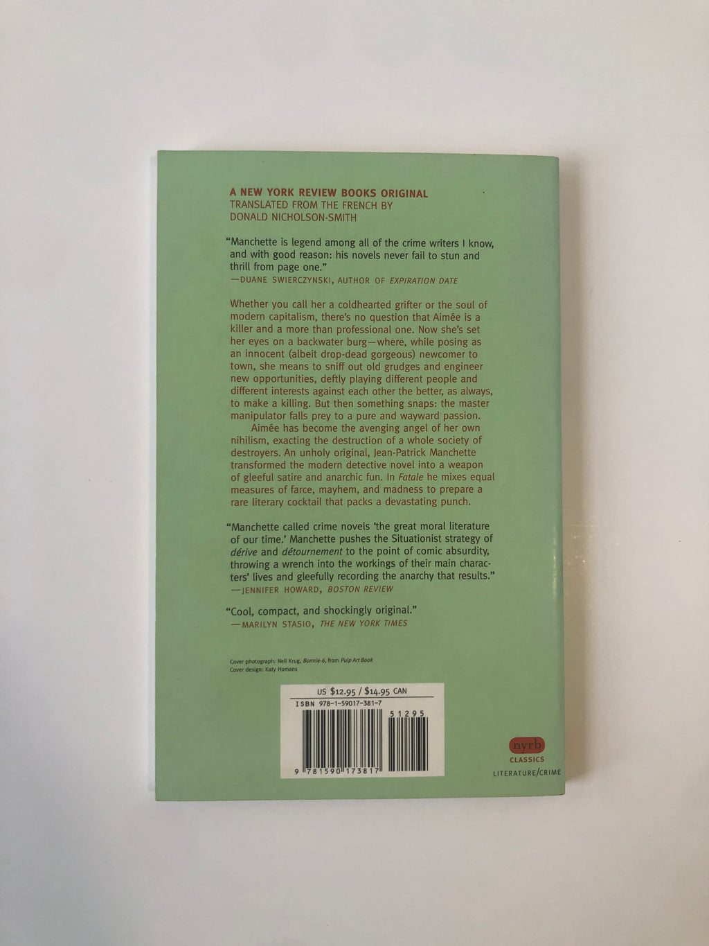 Fatale by Jean-Patrick Manchette - NYRB Classics