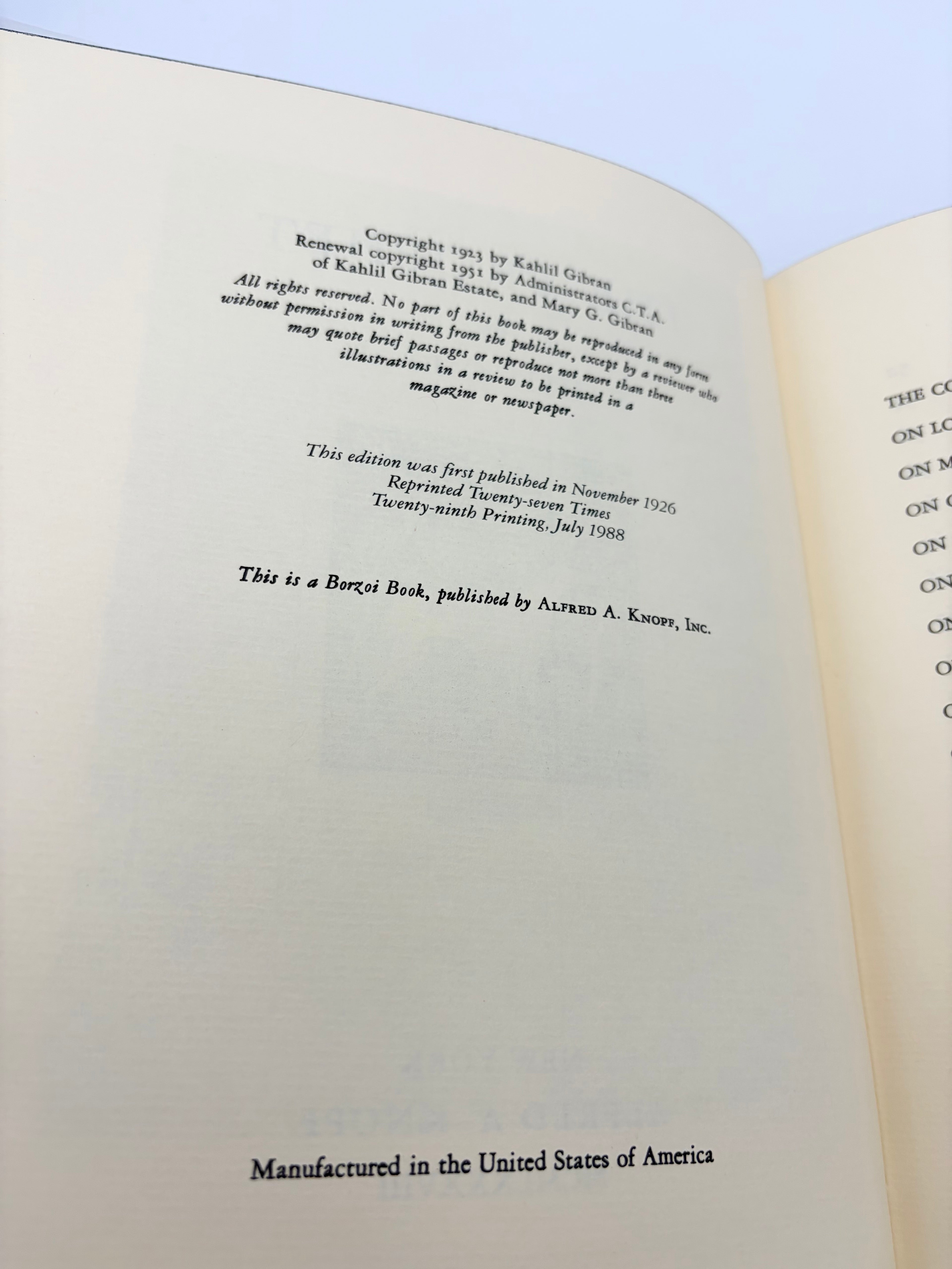 The Prophet by Kahlil Gibran