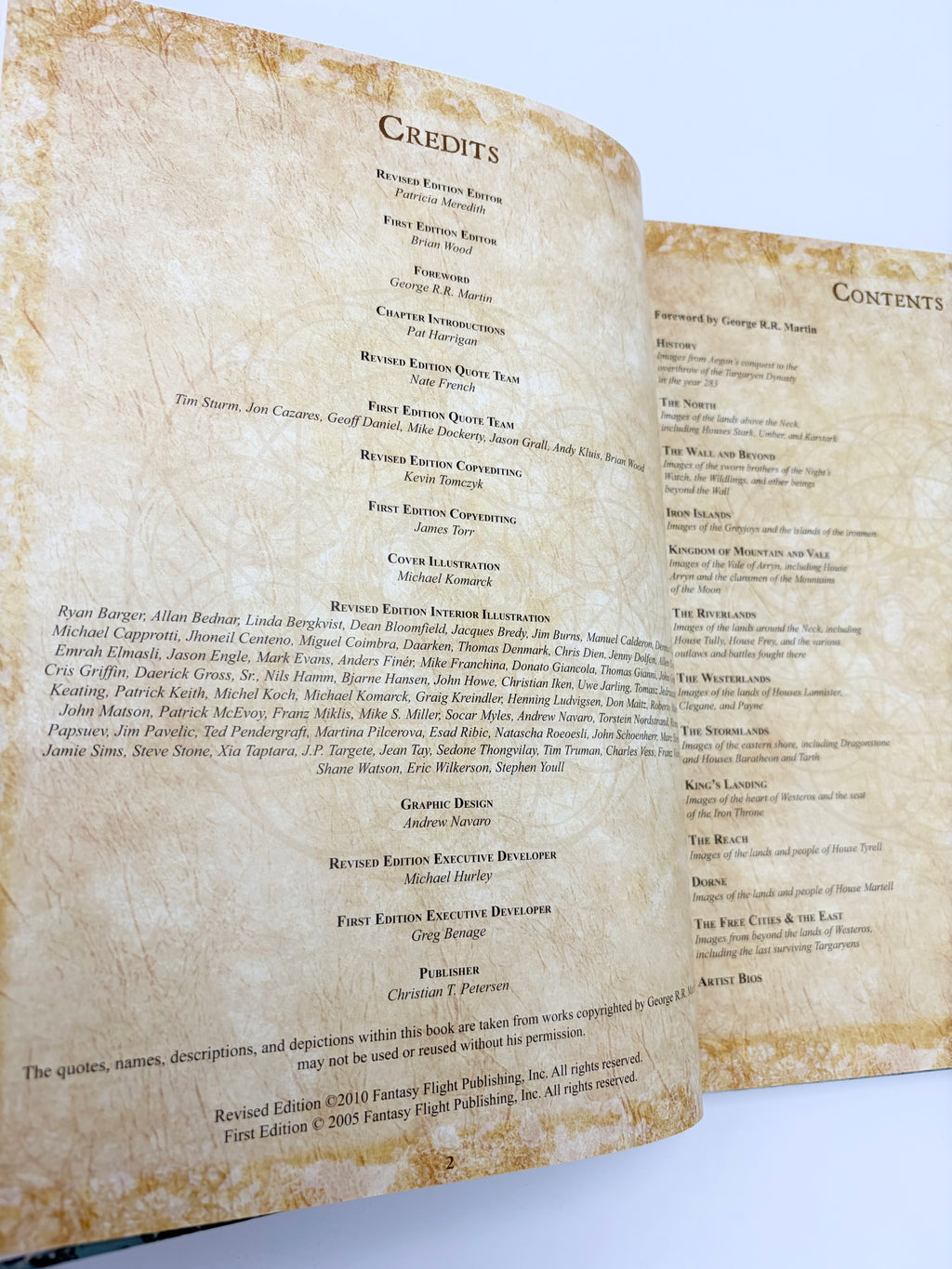 The Art of George R.R. Martin's A Song of Ice and Fire Vols. I & II edited by Patricia Meredith