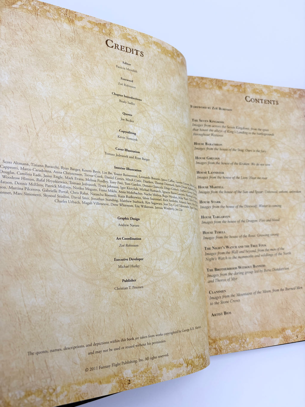 The Art of George R.R. Martin's A Song of Ice and Fire Vols. I & II edited by Patricia Meredith