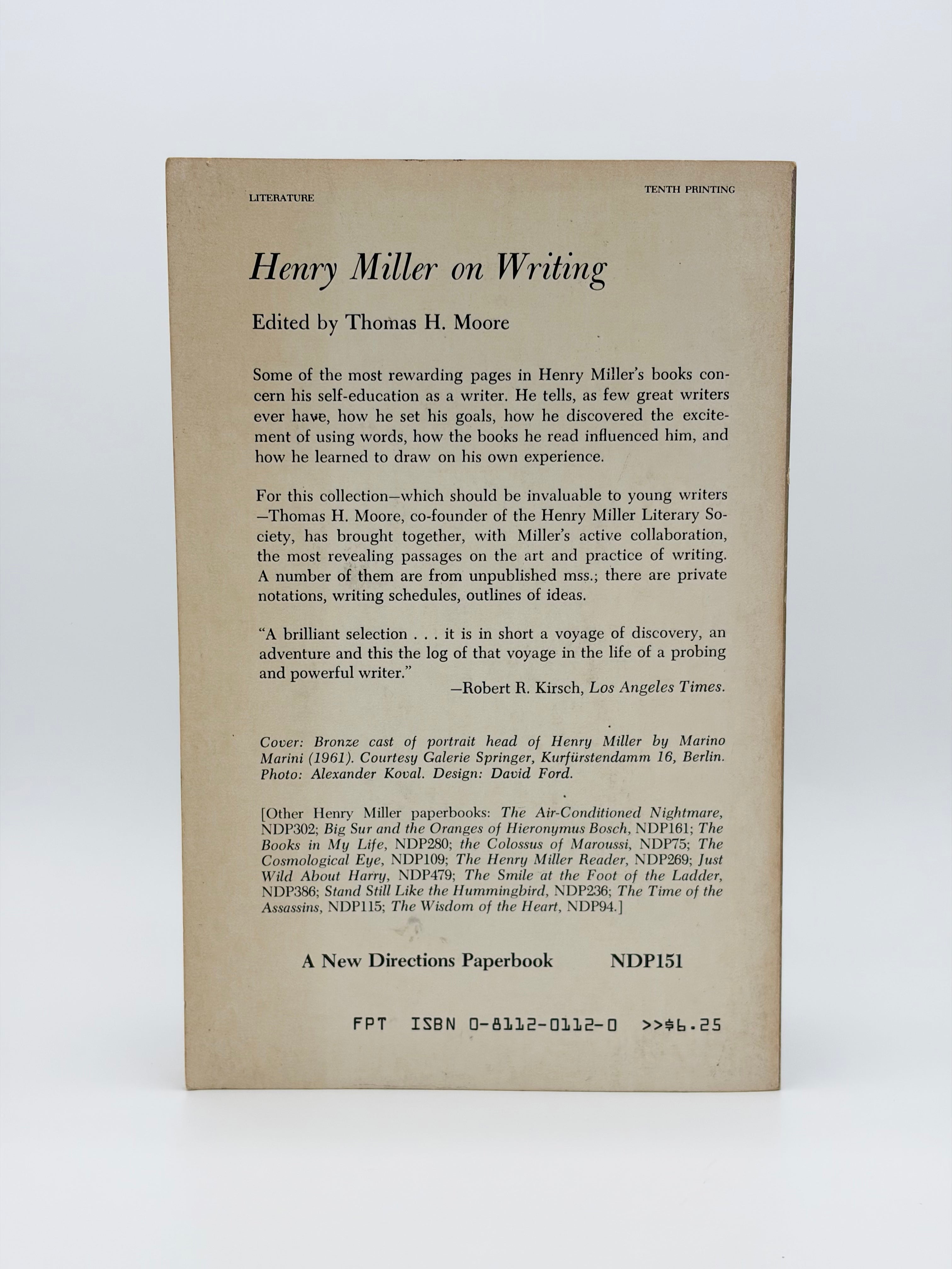 Henry Miller on Writing