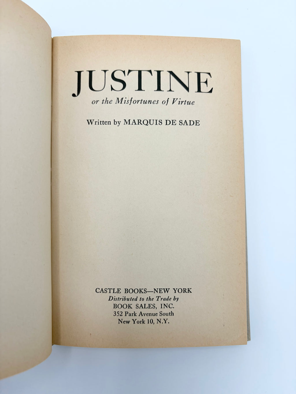 Justine, or, The Misfortunes of Virtue by Marquis de Sade