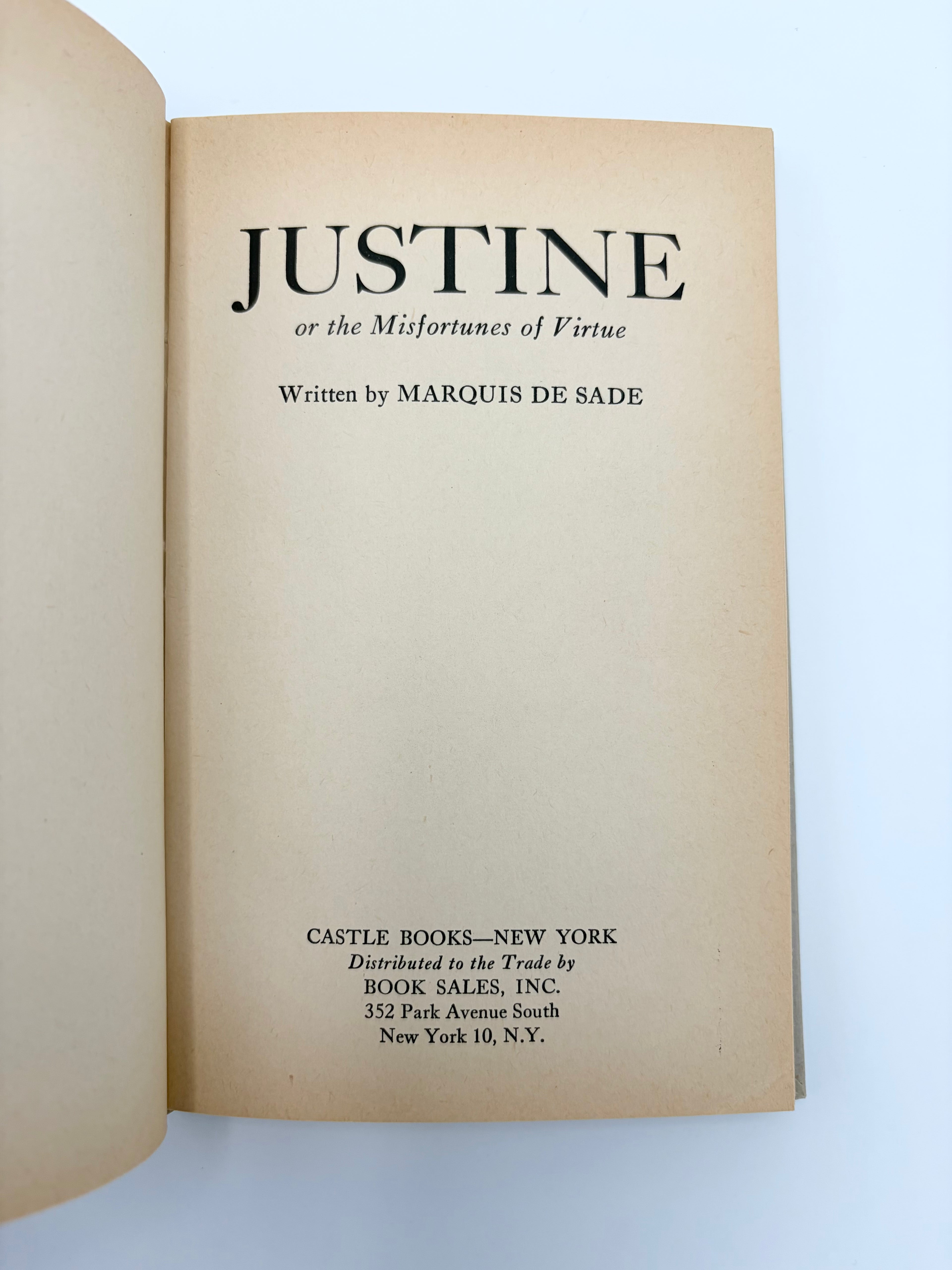 Justine, or, The Misfortunes of Virtue by Marquis de Sade