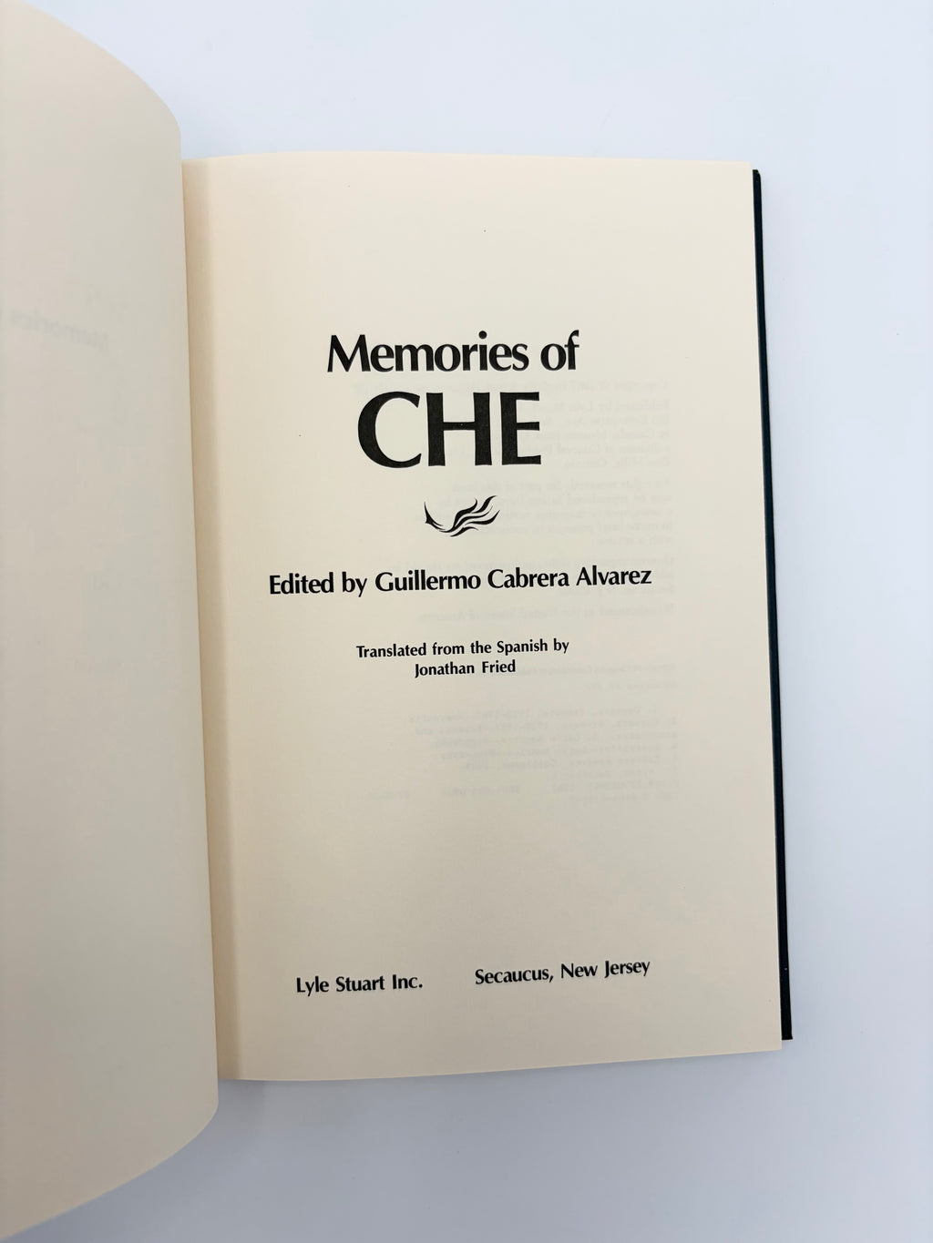 Memories of Che edited by Guillermo Cabrera Alvarez