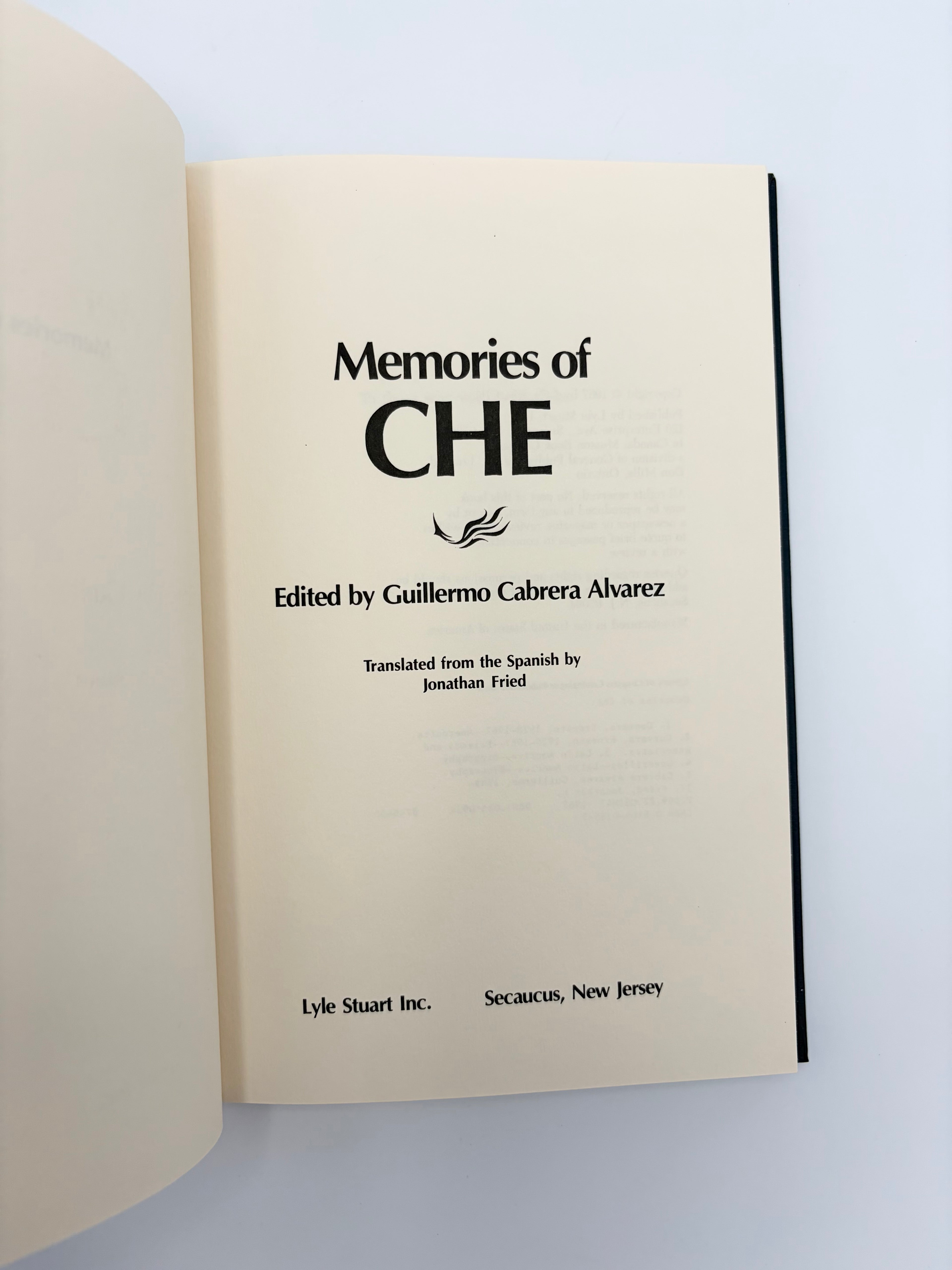 Memories of Che edited by Guillermo Cabrera Alvarez
