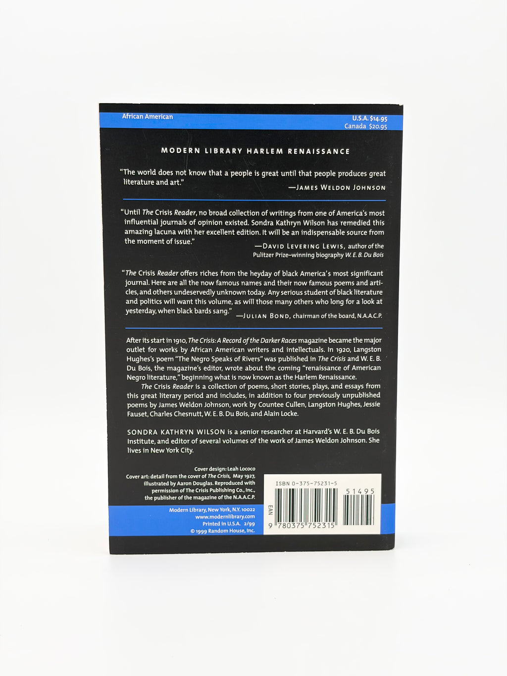 Modern Library's Harlem Renaissance Readers edited by Sondra Kathryn Wilson