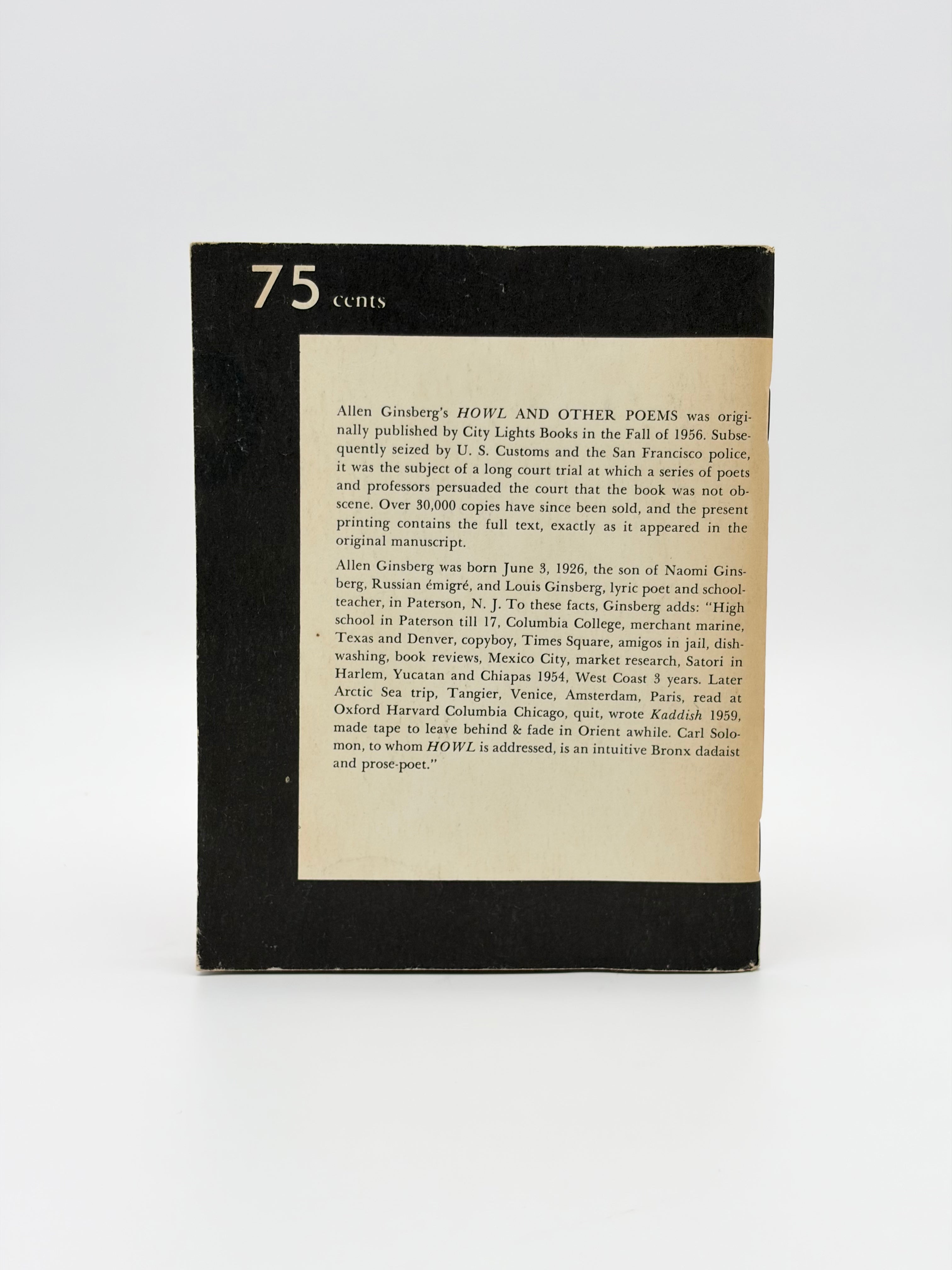 Howl and Other Poems by Allen Ginsberg - The Pocket Poets Series Number Four
