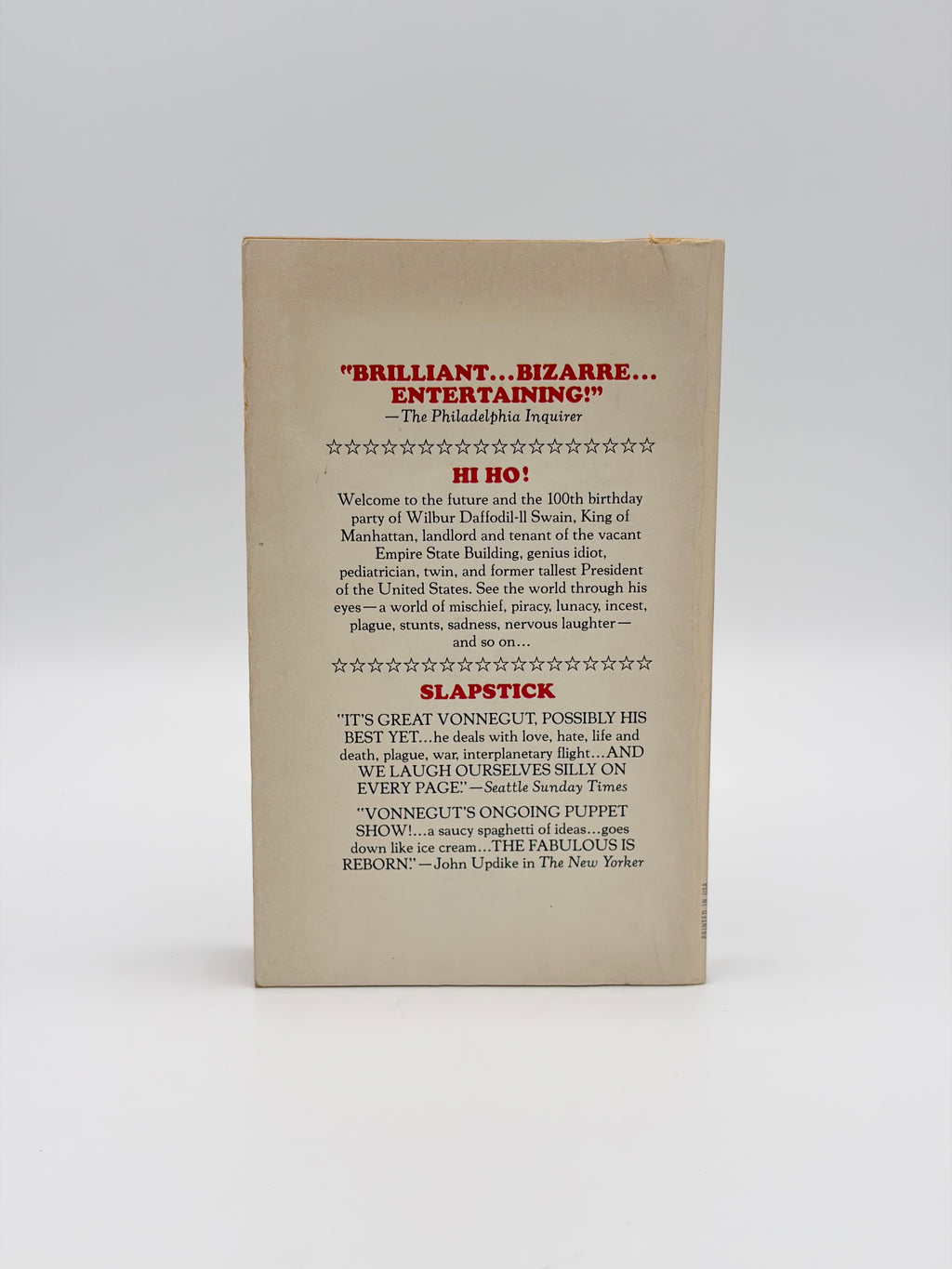 Slapstick by Kurt Vonnegut, Jr.
