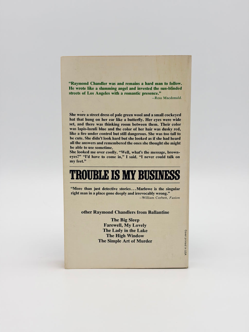 Trouble Is My Business by Raymond Chandler