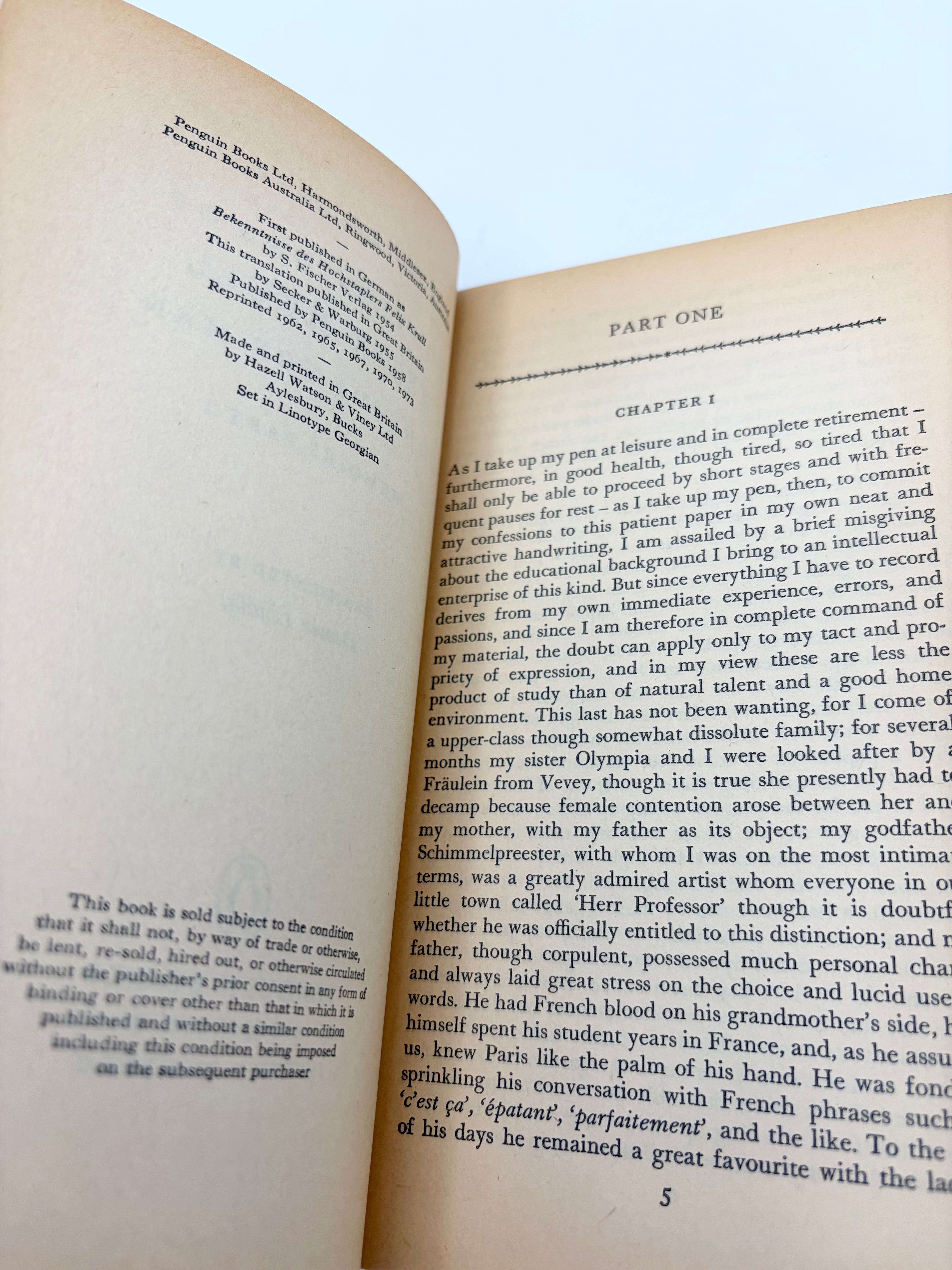 Confessions of Felix Krull, Confidence Man by Thomas Mann