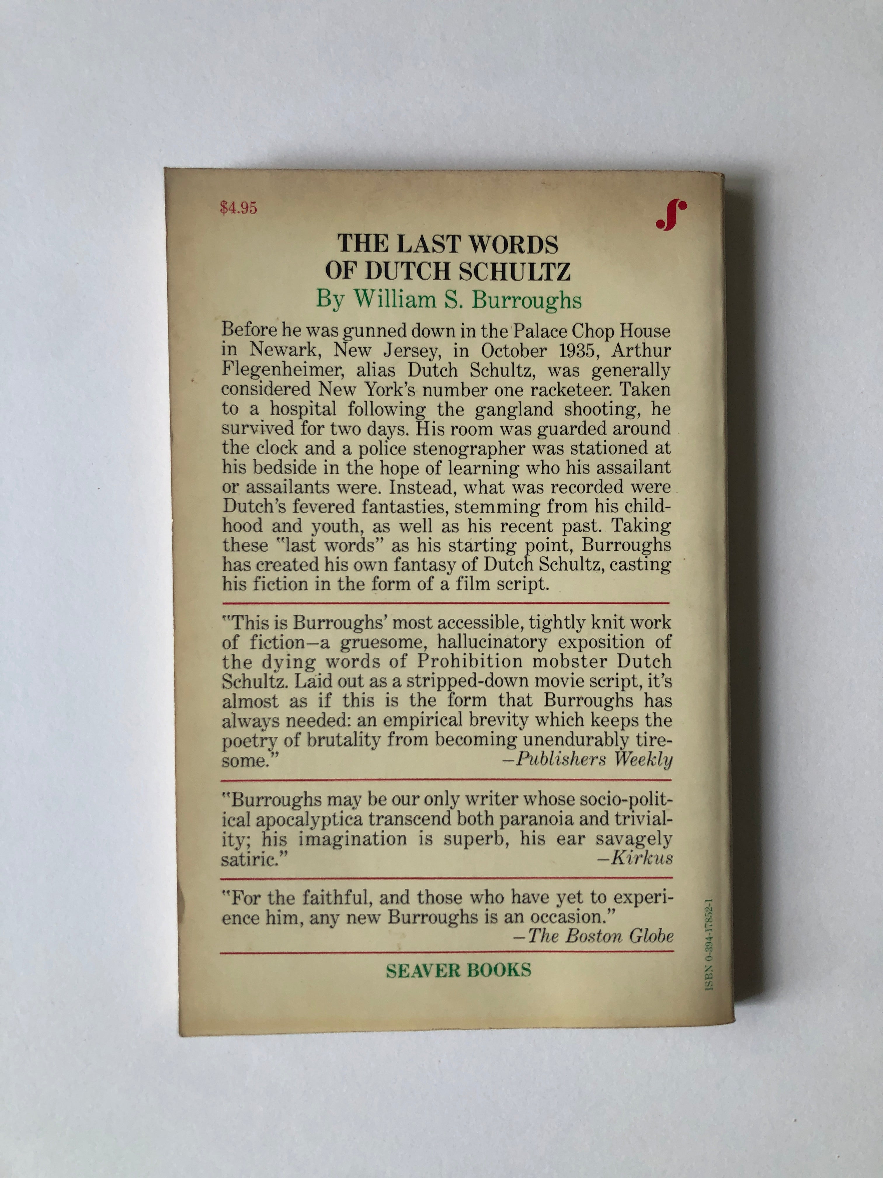 The Last Words of Dutch Schultz by William S. Burroughs