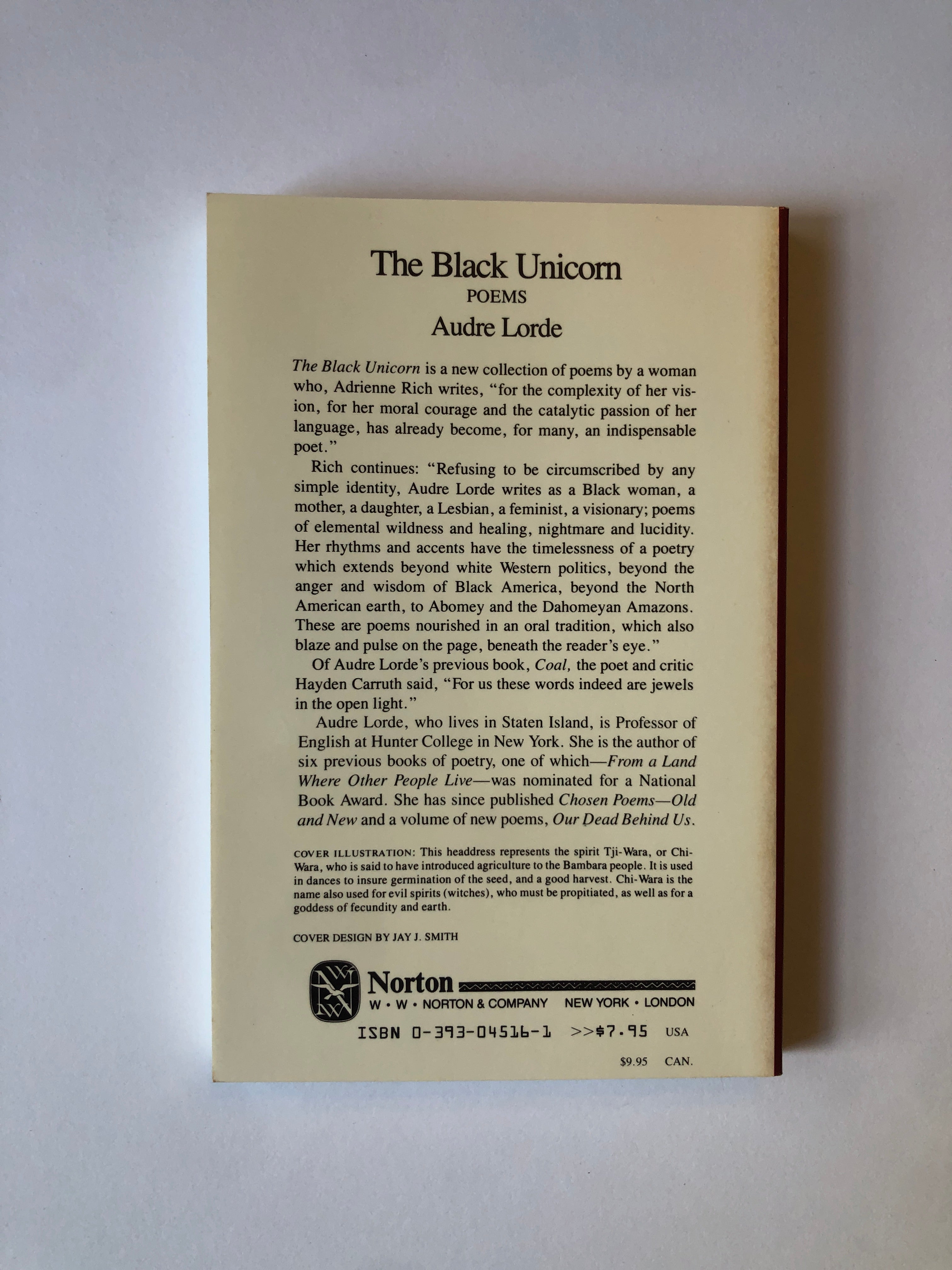 The Black Unicorn - Poems by Audre Lorde