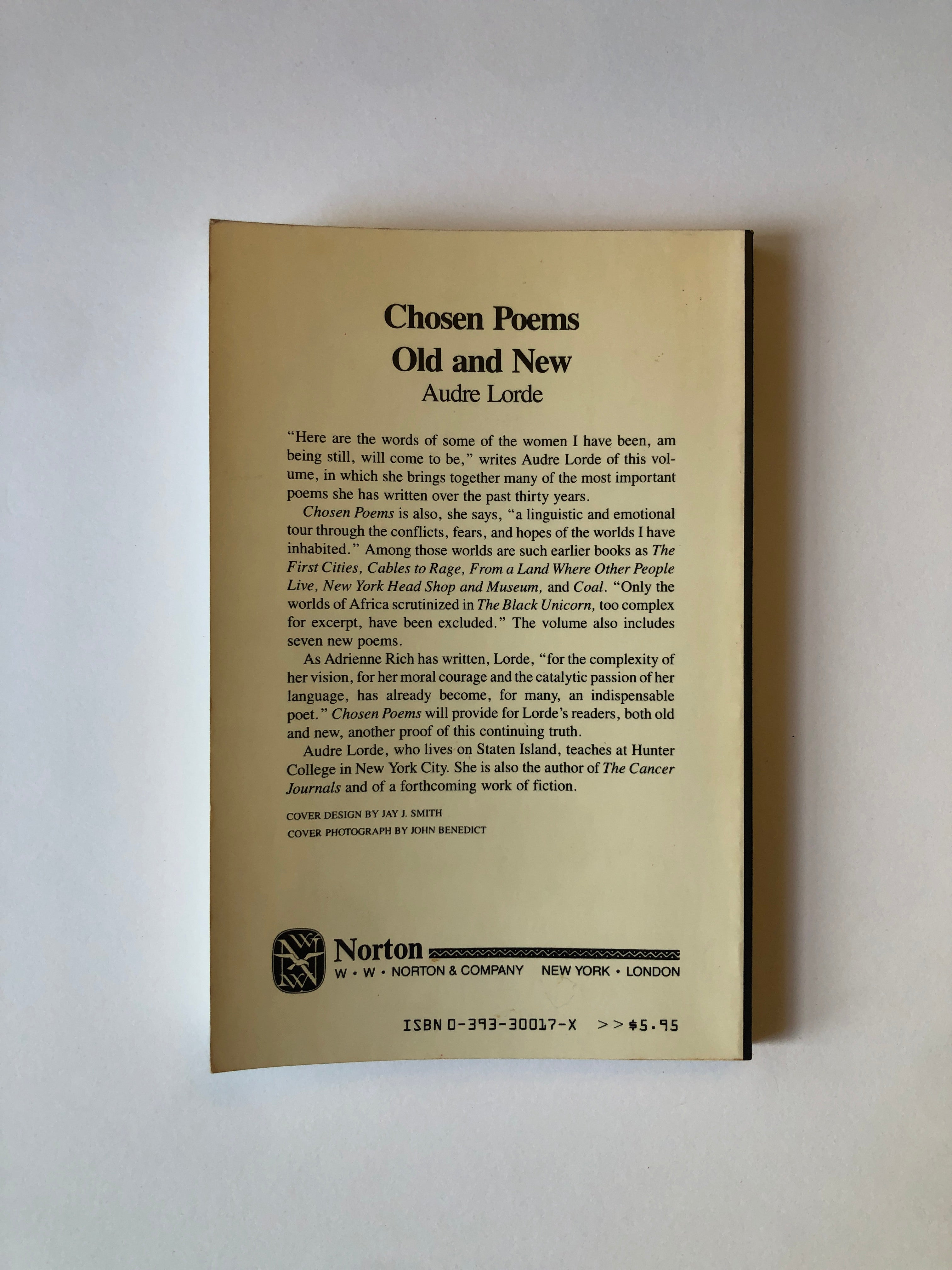 Chosen Poems - Old and New by Audre Lorde