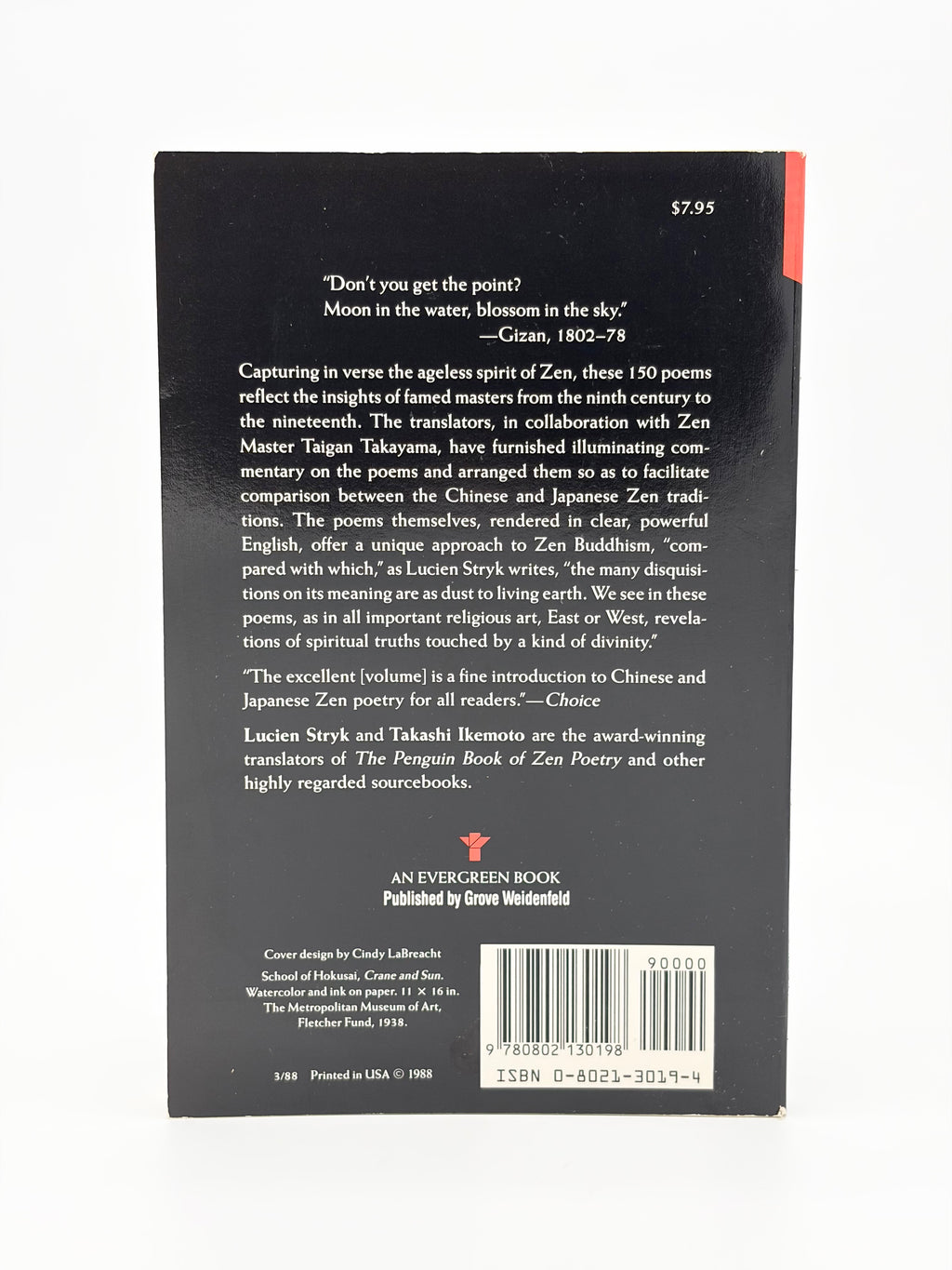 Zen Poems of China and Japan: The Crane's Bill edited by translated by Lucien Stryk, Takashi Ikemoto, and Zen Master Taigan Takayama