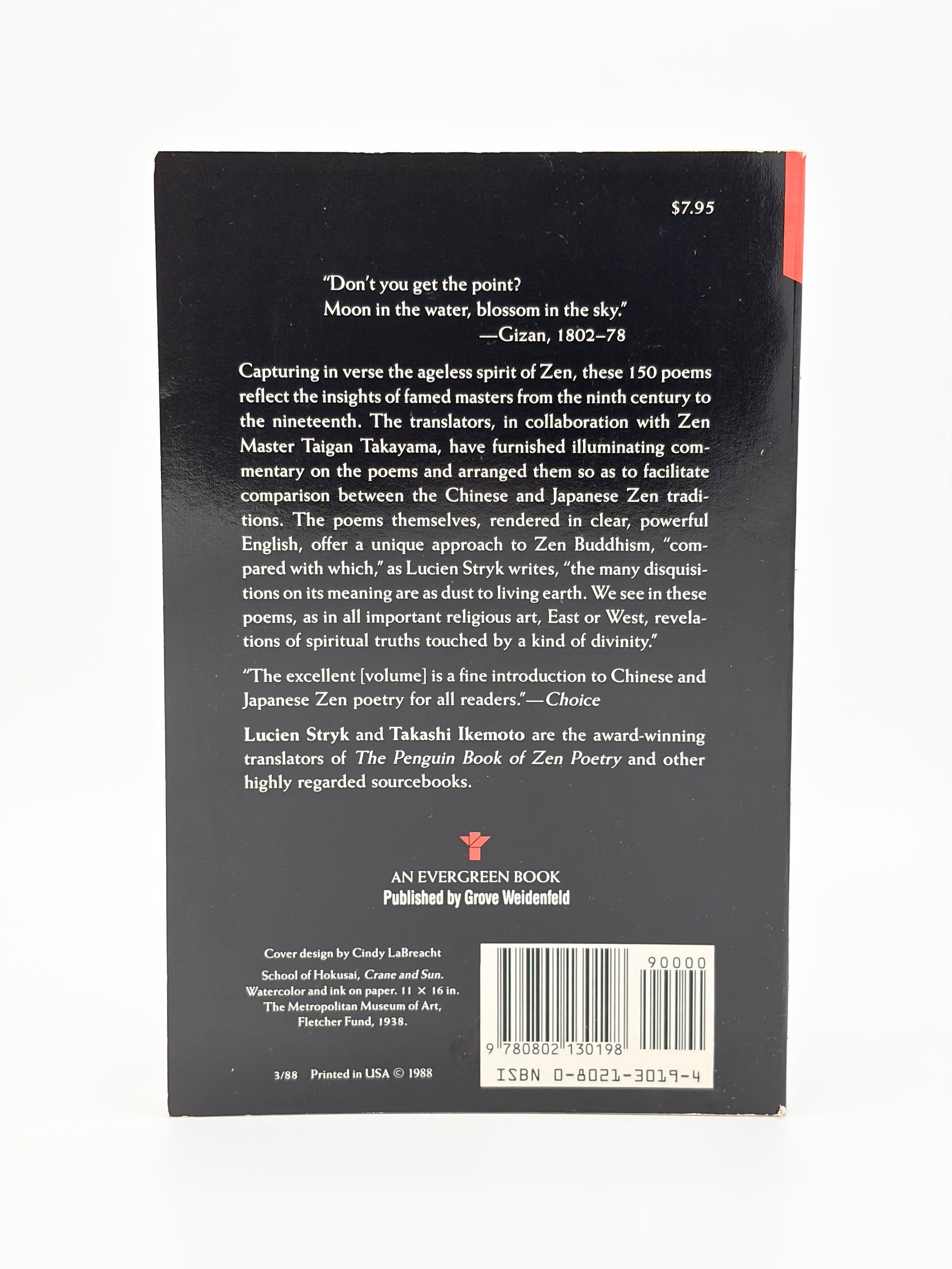 Zen Poems of China and Japan: The Crane's Bill edited by translated by Lucien Stryk, Takashi Ikemoto, and Zen Master Taigan Takayama