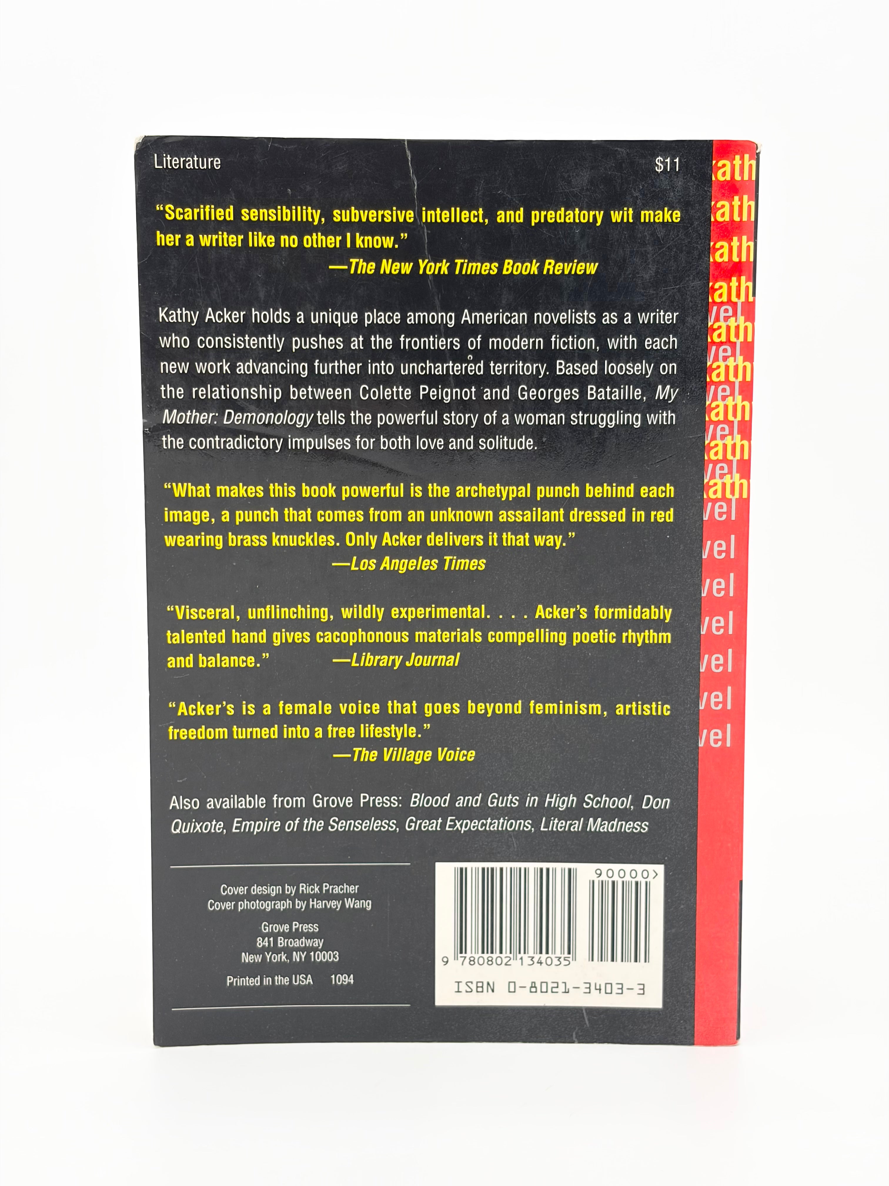 My Mother: Demonology by Kathy Acker