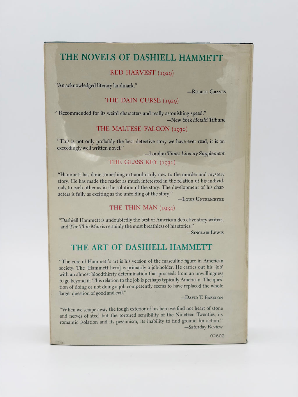 The Novels of Dashiell Hammett