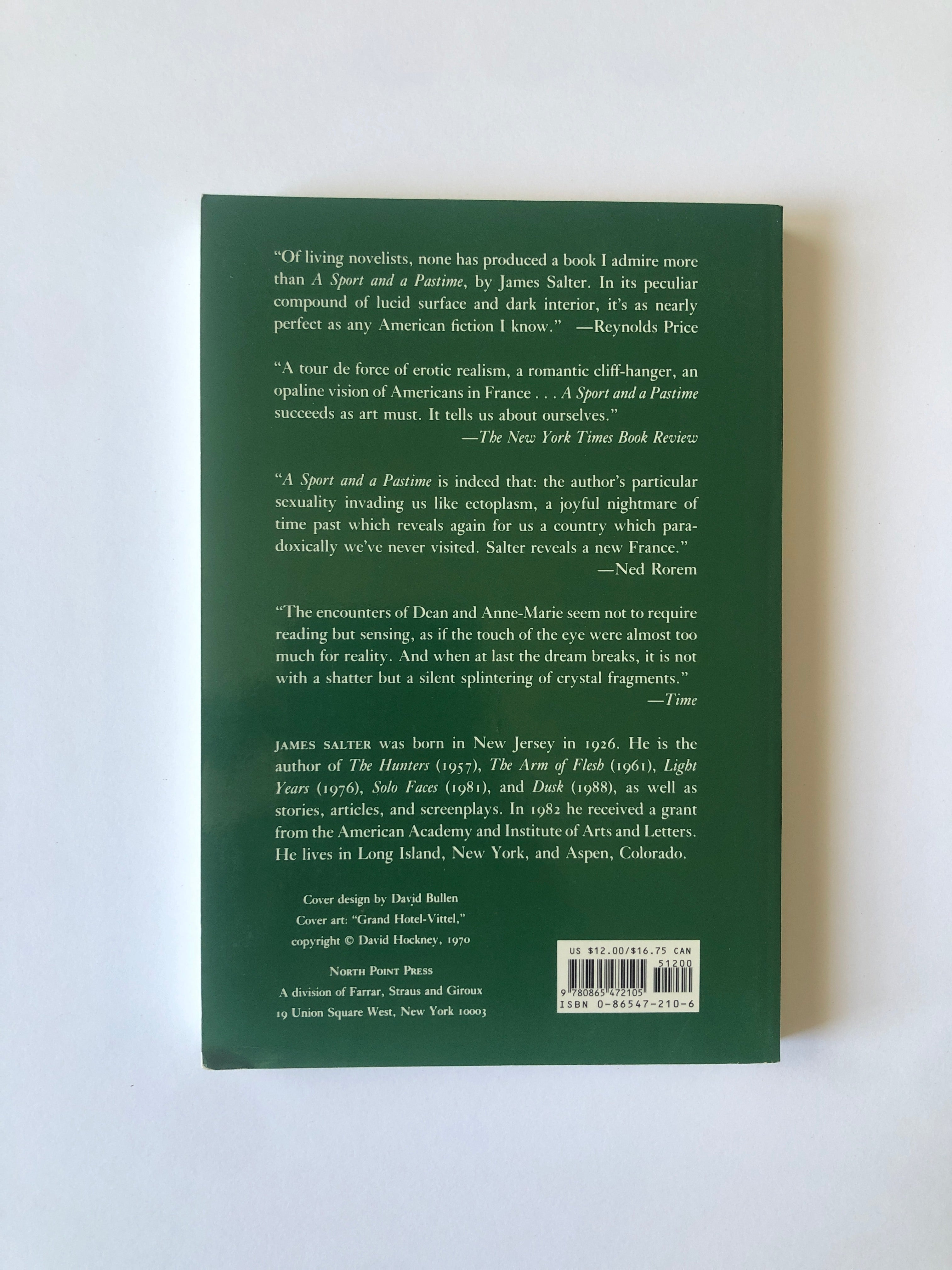 A Sport and a Pastime by James Salter