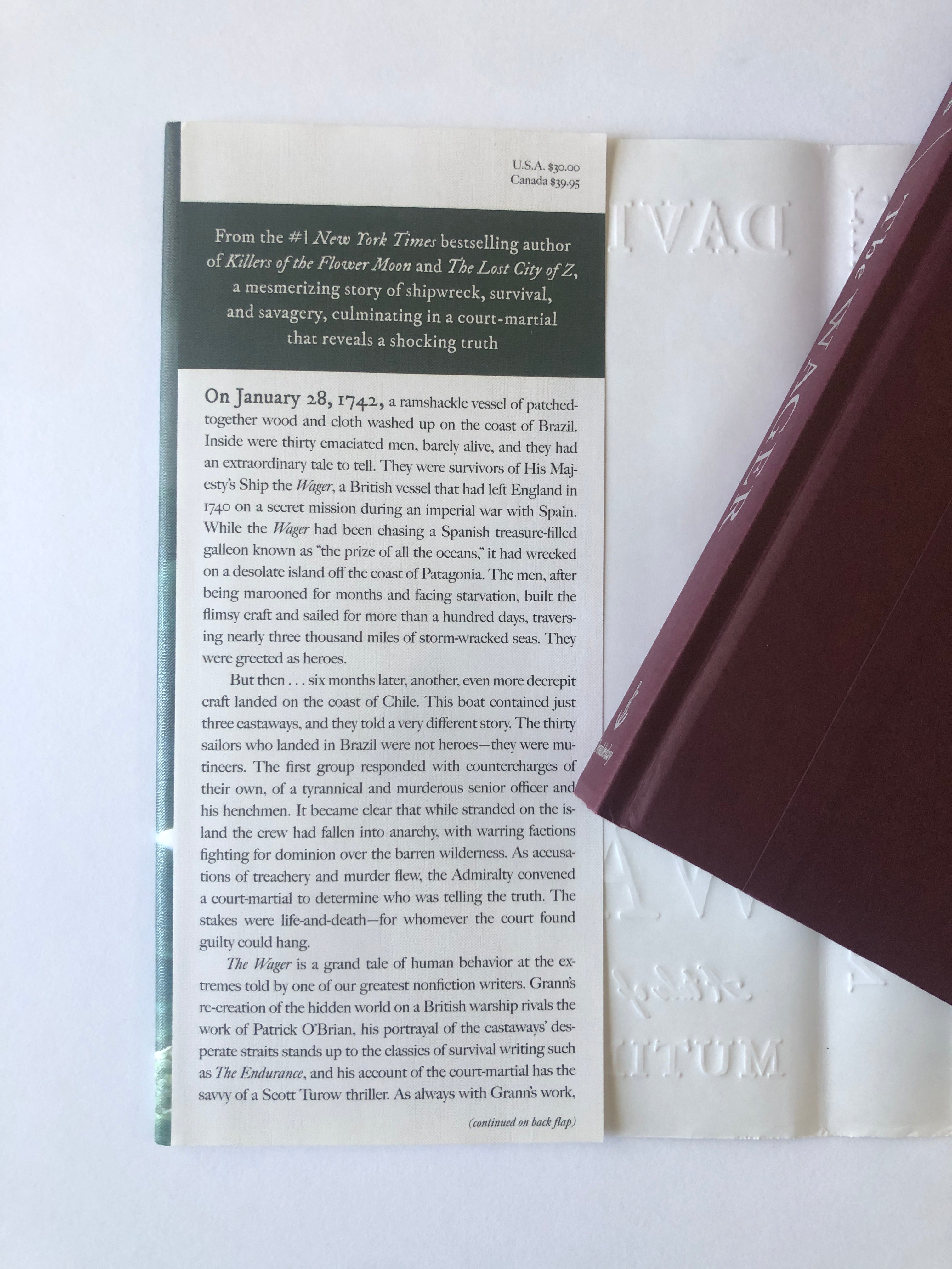 The Wager - A Tale of Shipwreck, Mutiny and Murder by David Grann