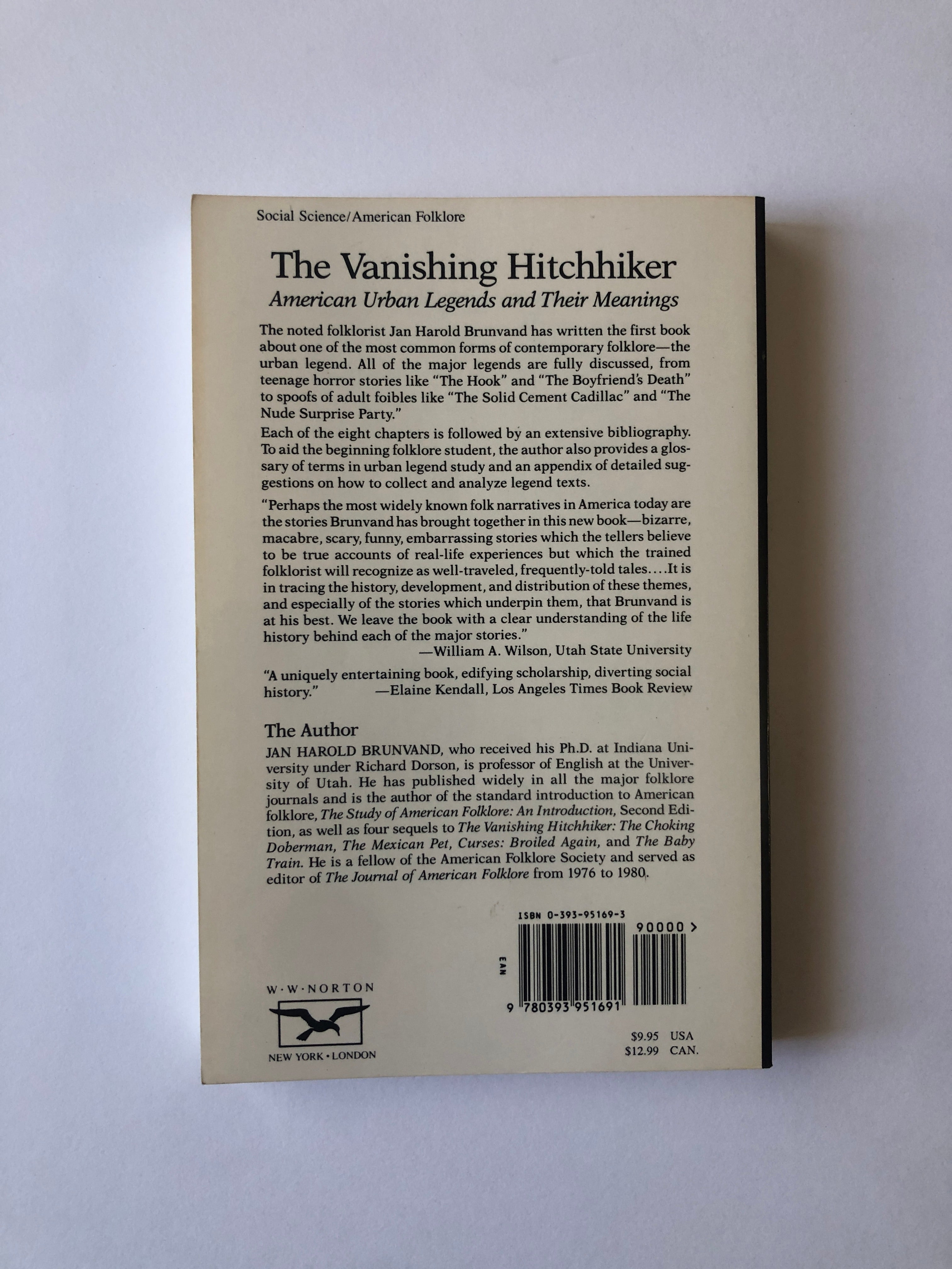 The Vanishing Hitchhiker - American Urban Legends & Their Meanings by Jan Harold Brunvand