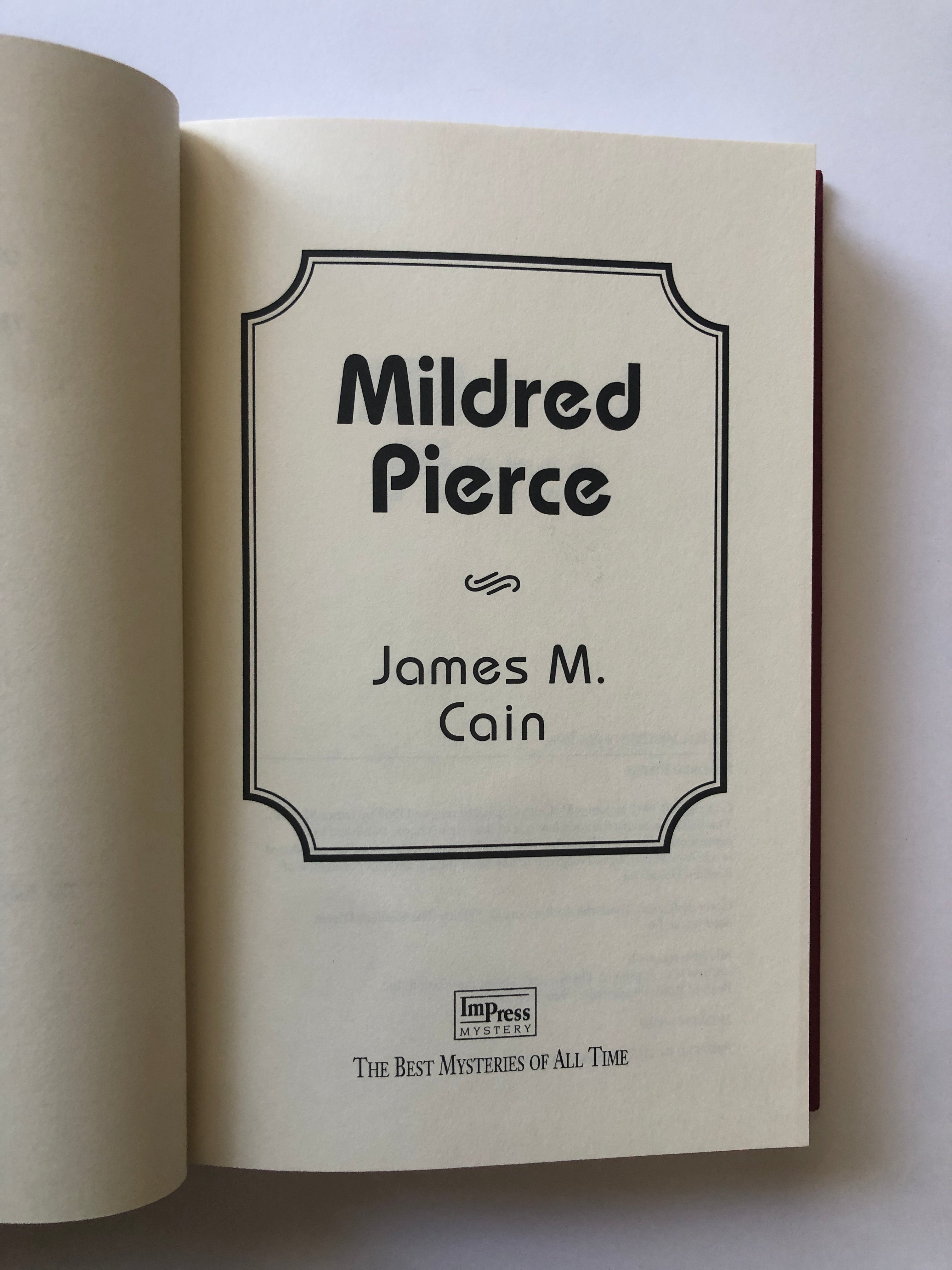 Mildred Pierce by James M. Cain