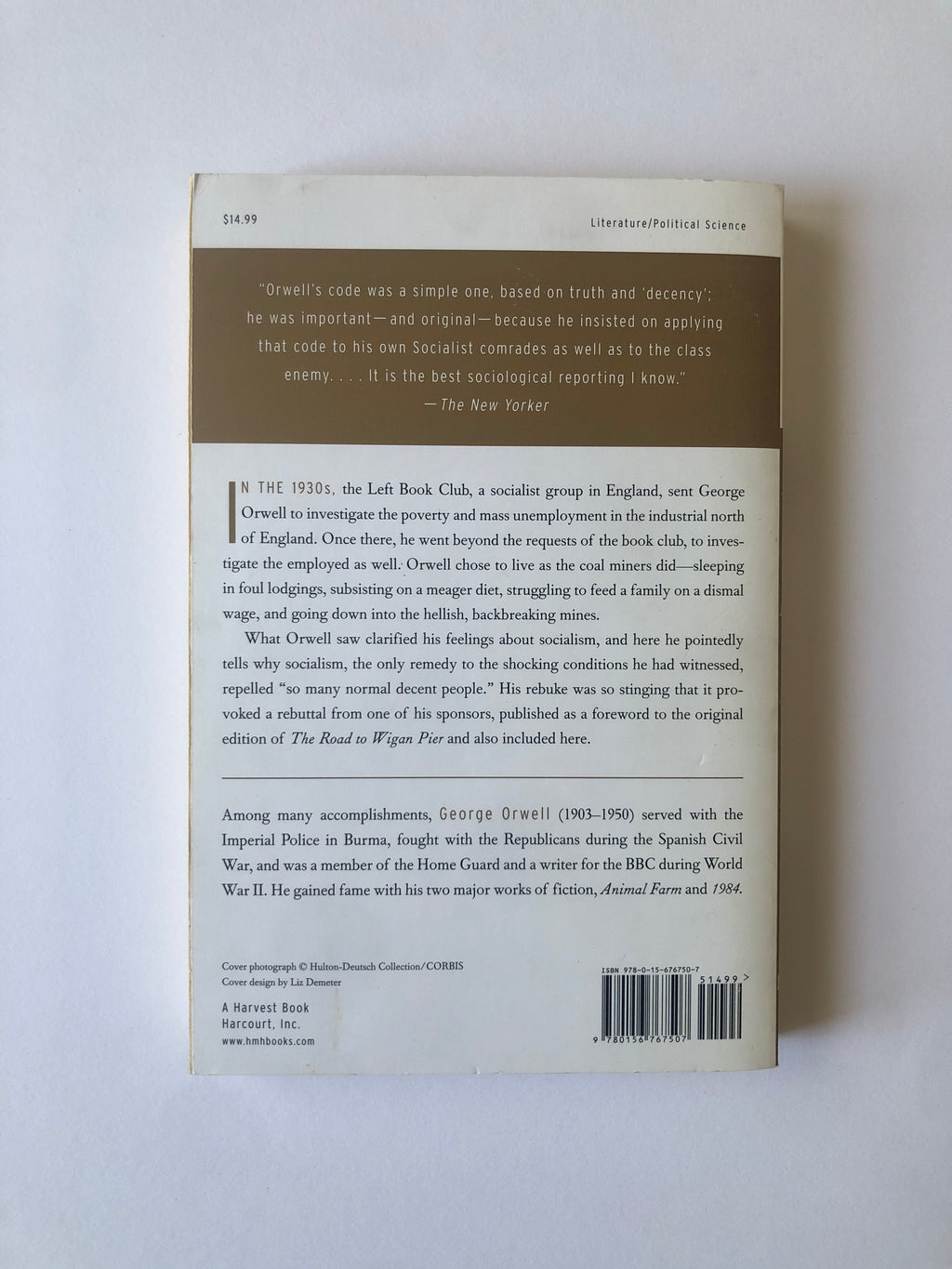 The Road to Wigan Pier by George Orwell