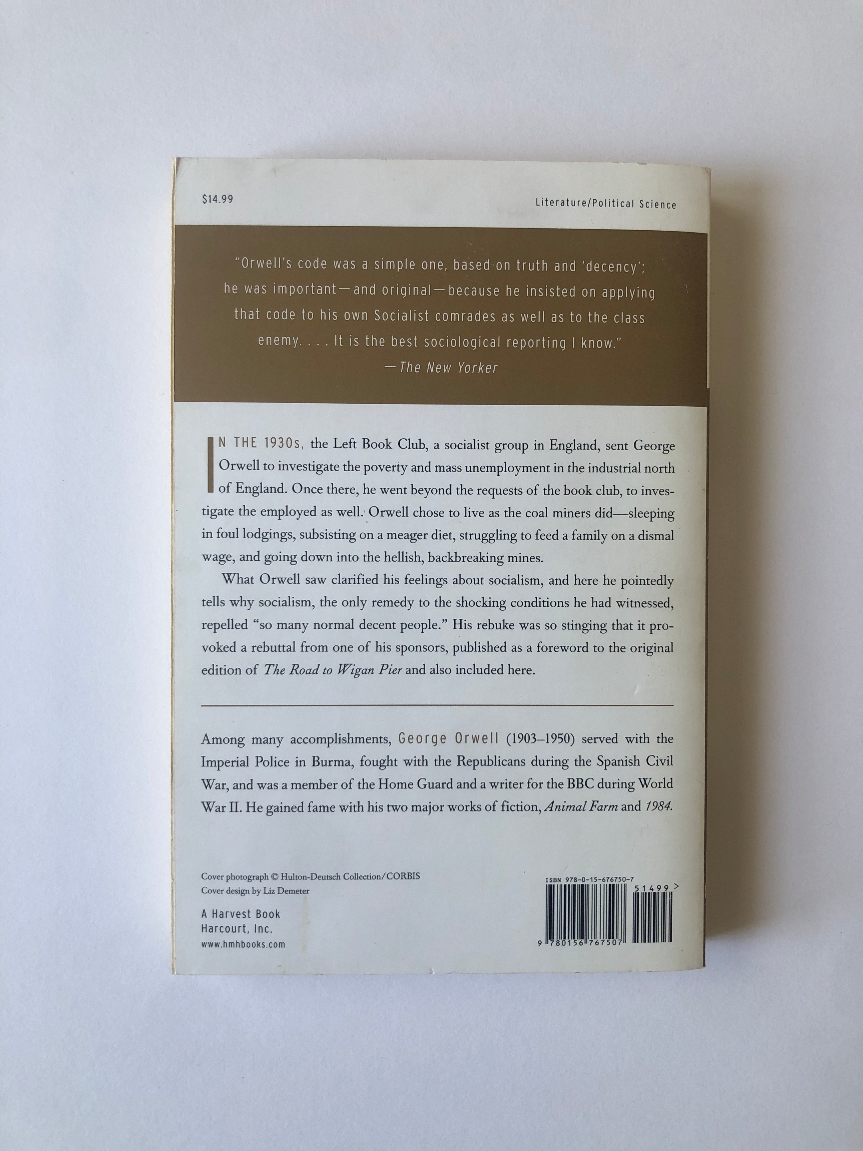 The Road to Wigan Pier by George Orwell