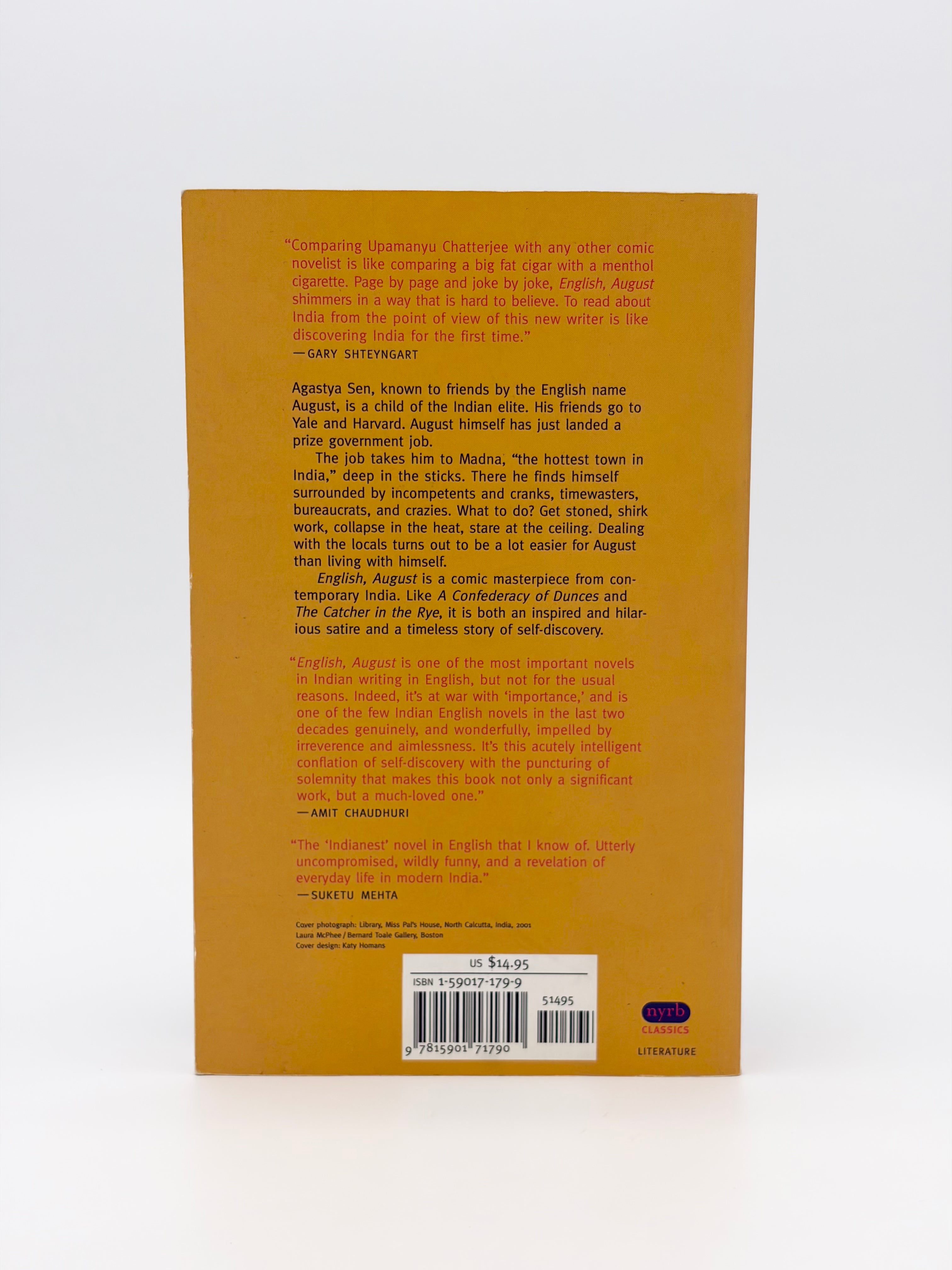 English, August - An Indian Story by Upamanyu Chatterjee - NYRB Classics