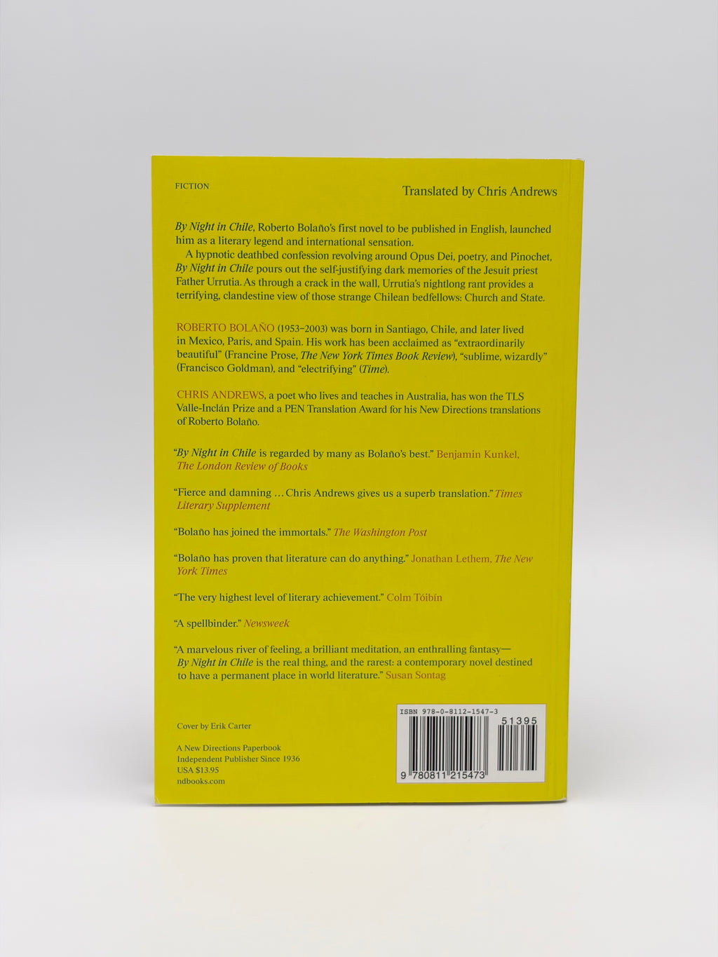 By Night in Chile by Roberto Bolaño