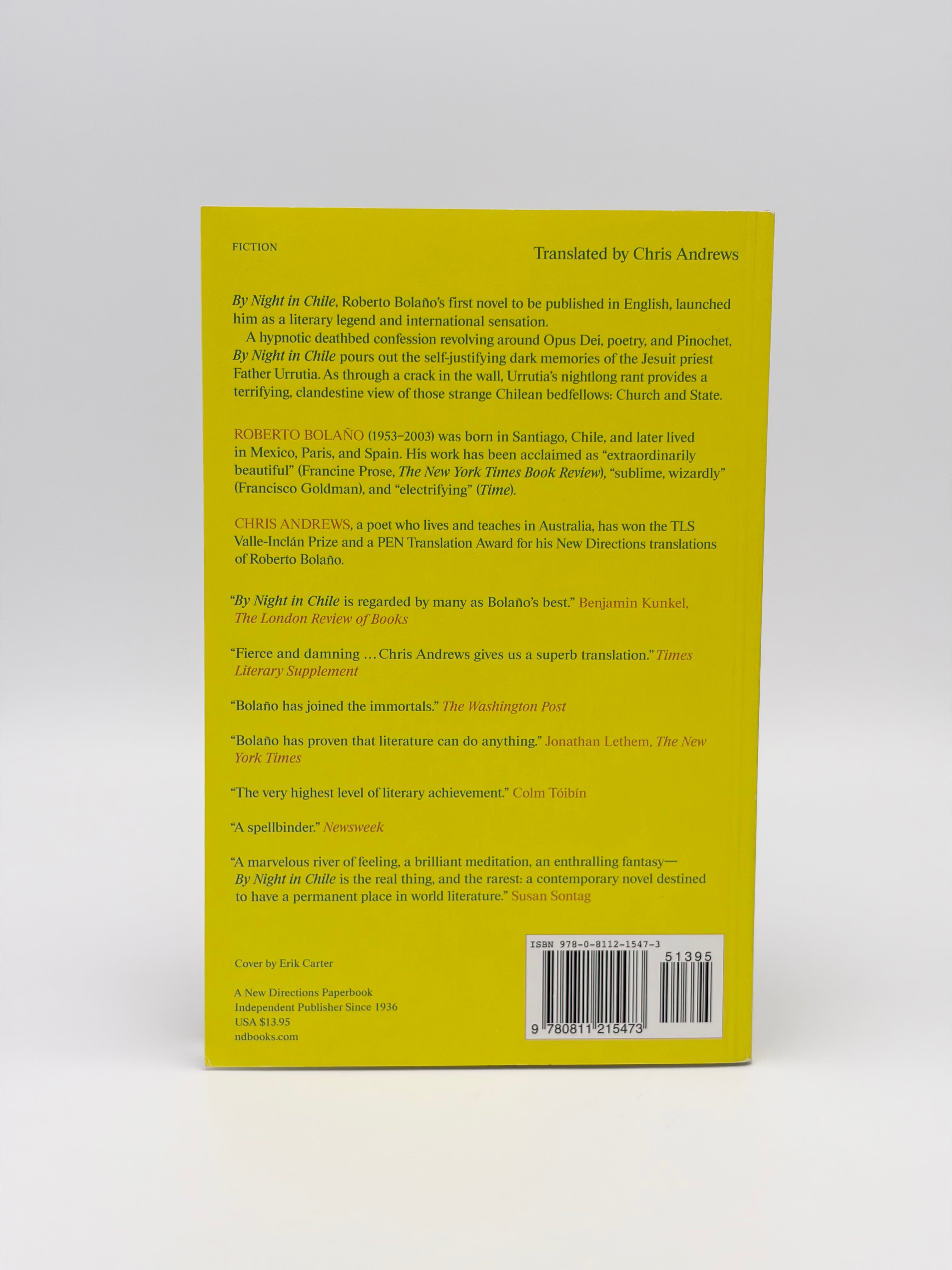 By Night in Chile by Roberto Bolaño
