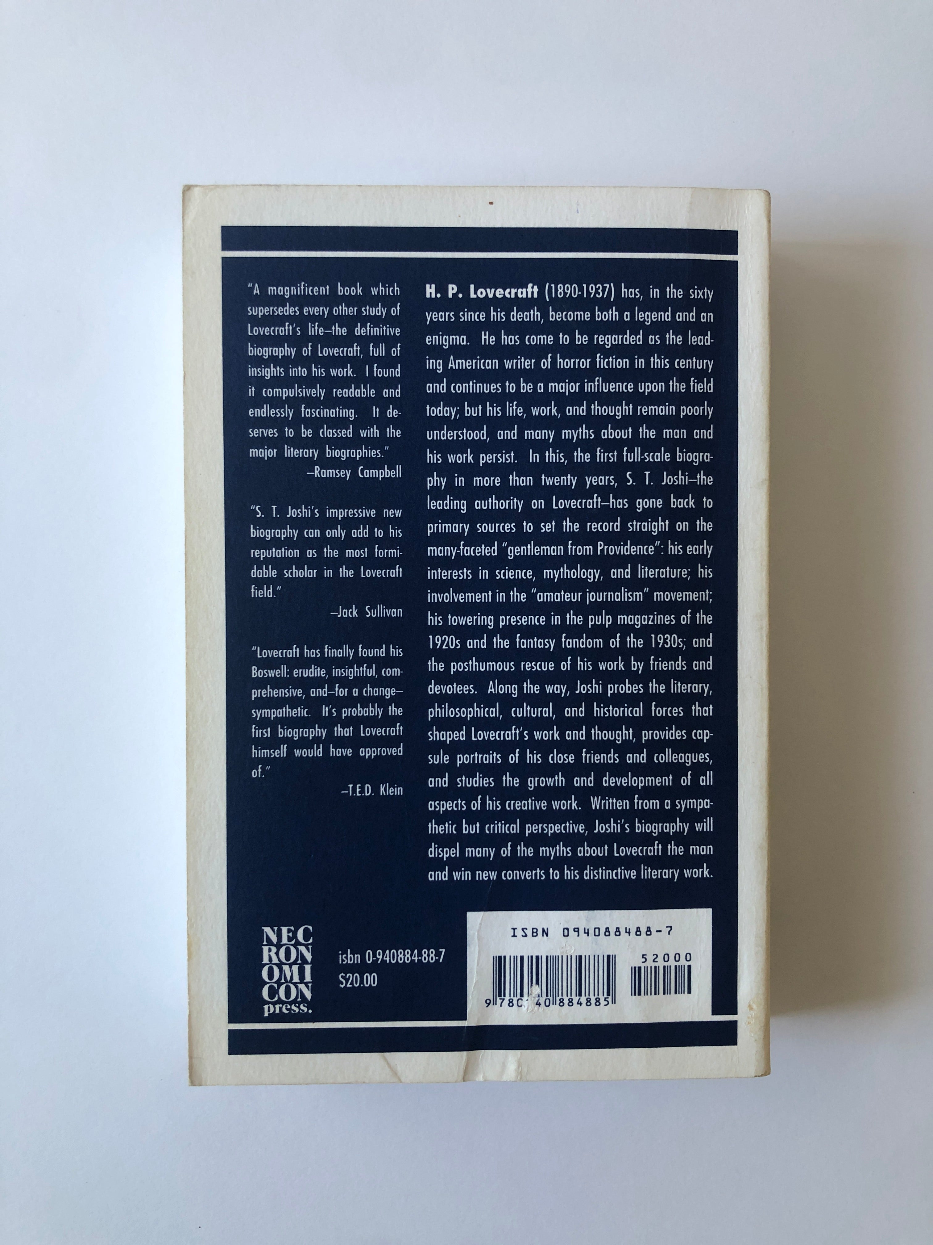 H.P. Lovecraft: A Life by S.T. Joshi