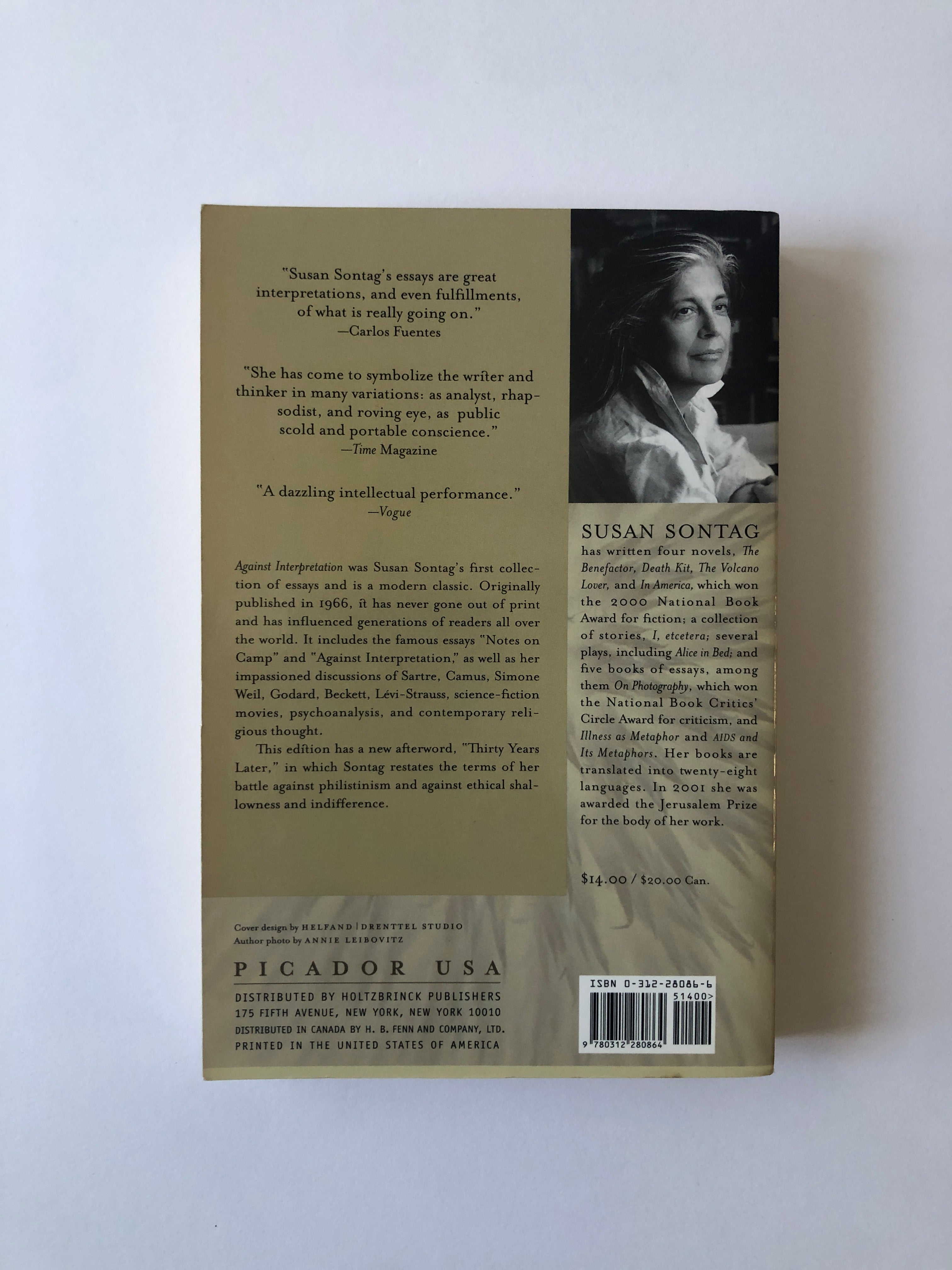 Against Interpretation and Other Essays by Susan Sontag