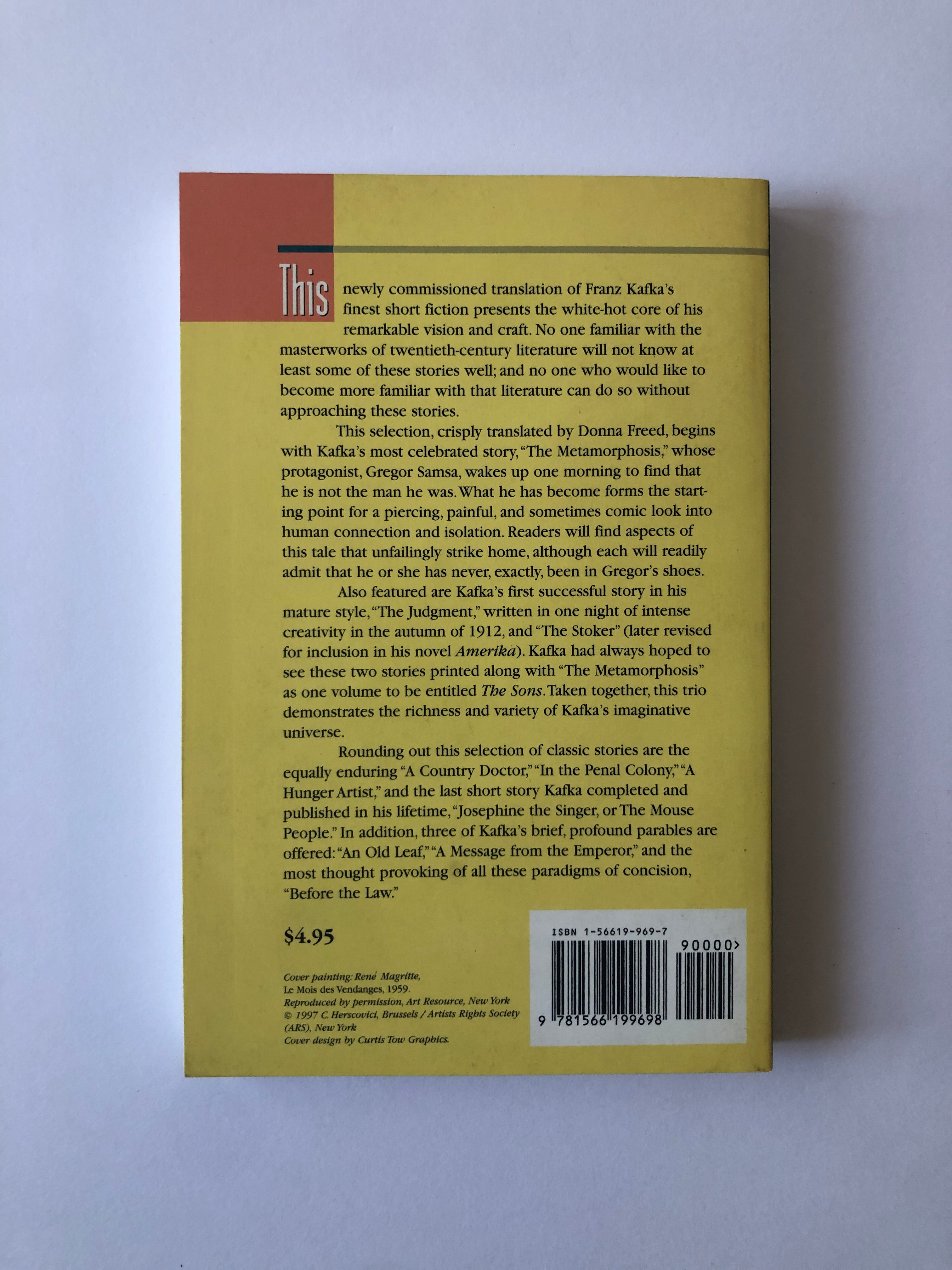 The Metamorphosis and Other Stories by Franz Kafka